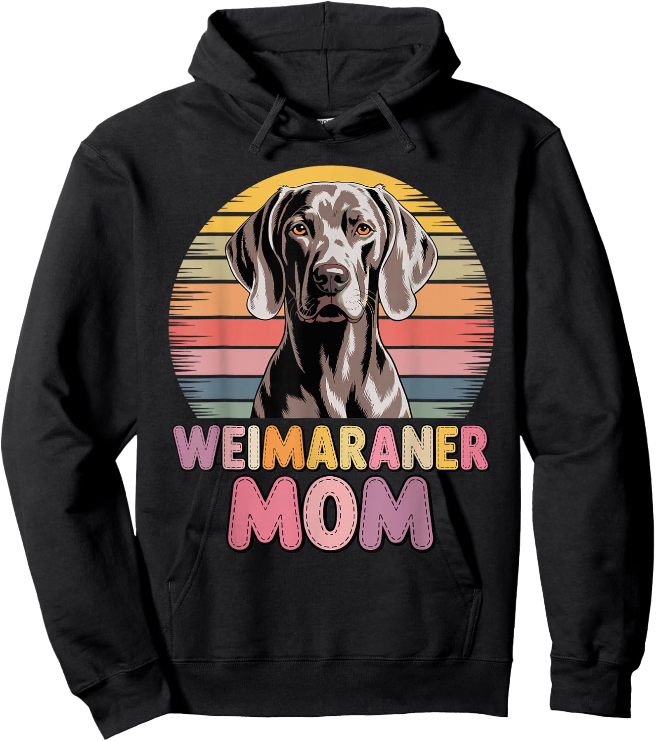 Retro Weimaraner Mom Weimaraners Hoodie - Hoodie | Black