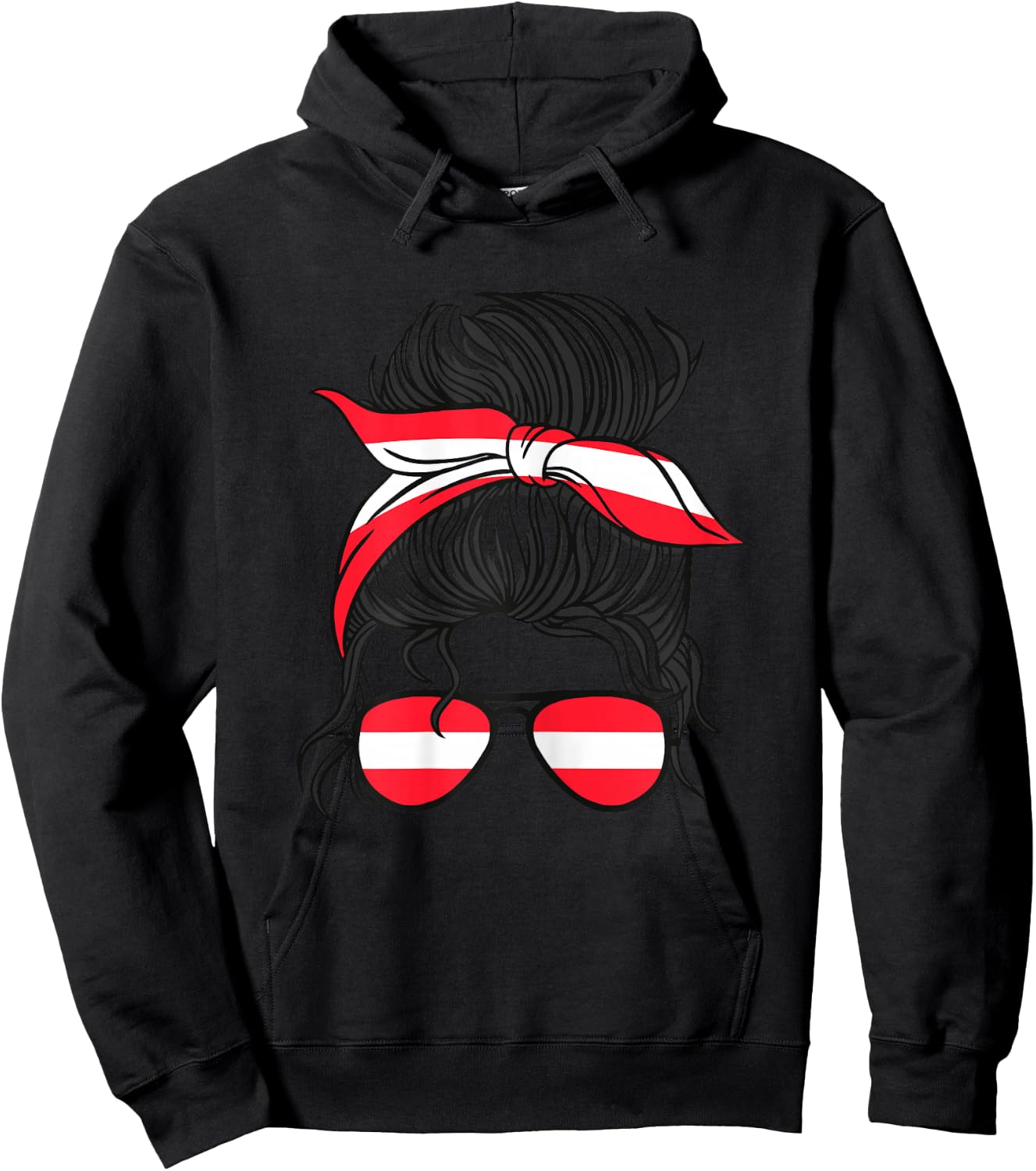 Österreich Mädchen Österreich Mädchen Österreichische Mädchen Österreichische Flagge Hoodie - Hoodie | Black
