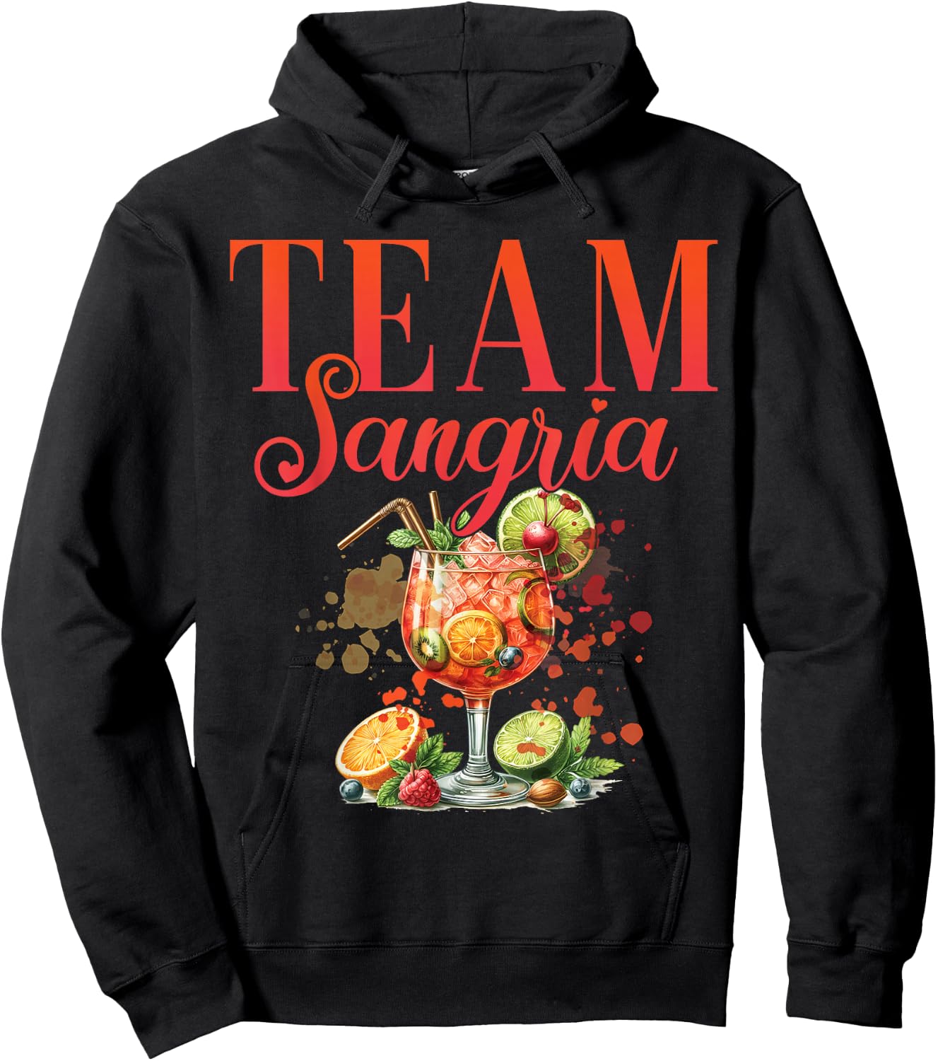 Hen Party Team Sangria Cocktail for Bartender , black Hoodie - Hoodie | Black