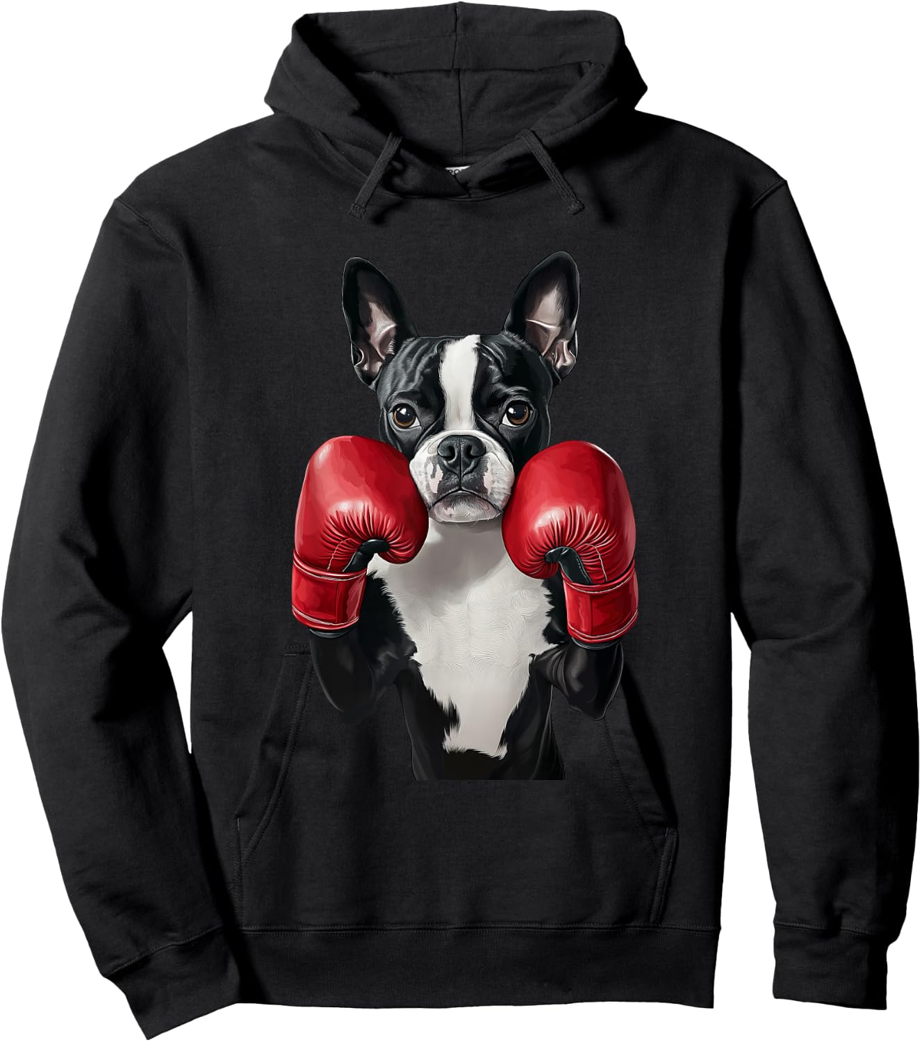 Boston Terrier Boxing Hoodie - Hoodie | Black