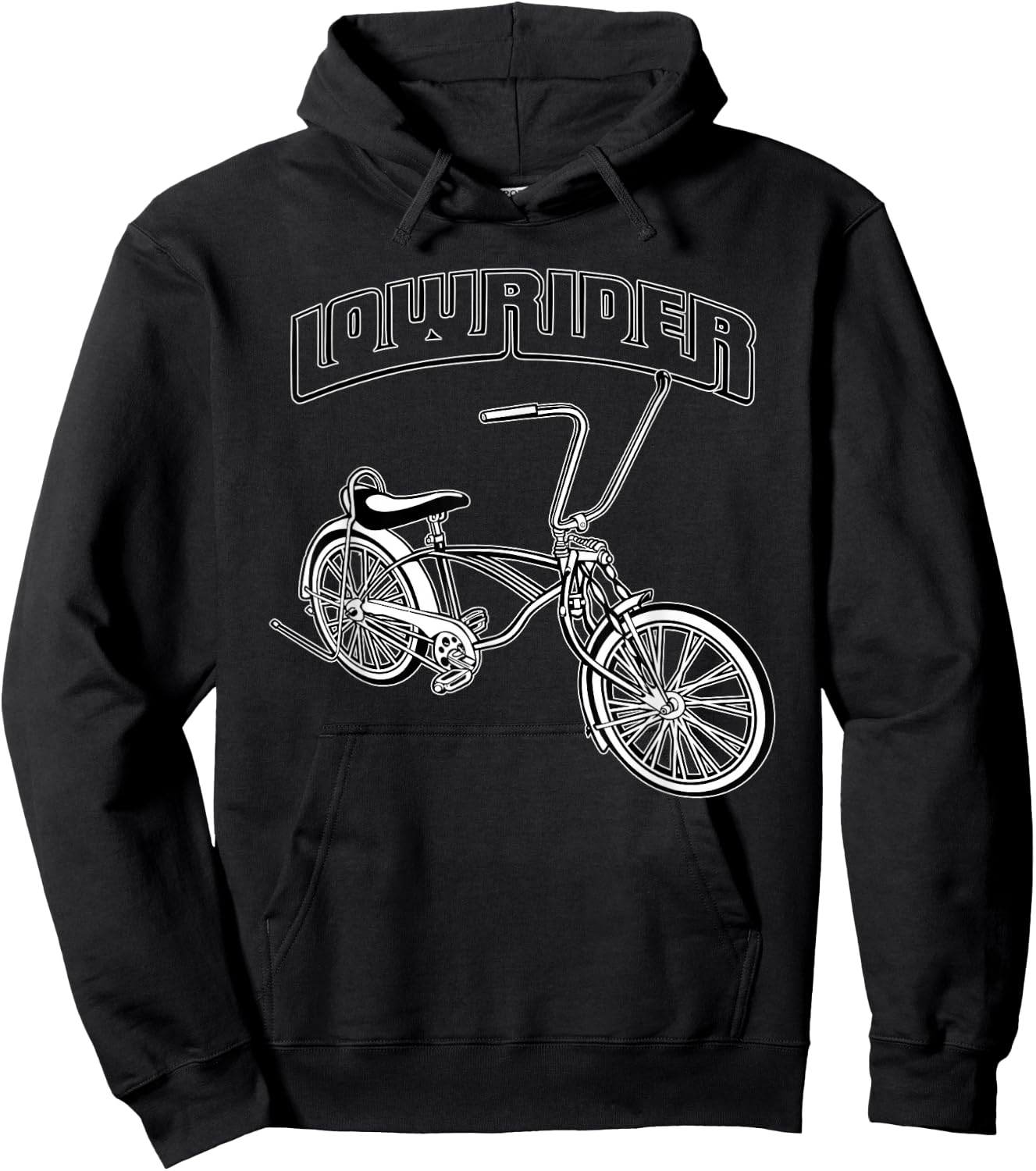 Low Rider Bicycle . Chicano Cholo Lowrider Bike Hoodie - Hoodie | Black
