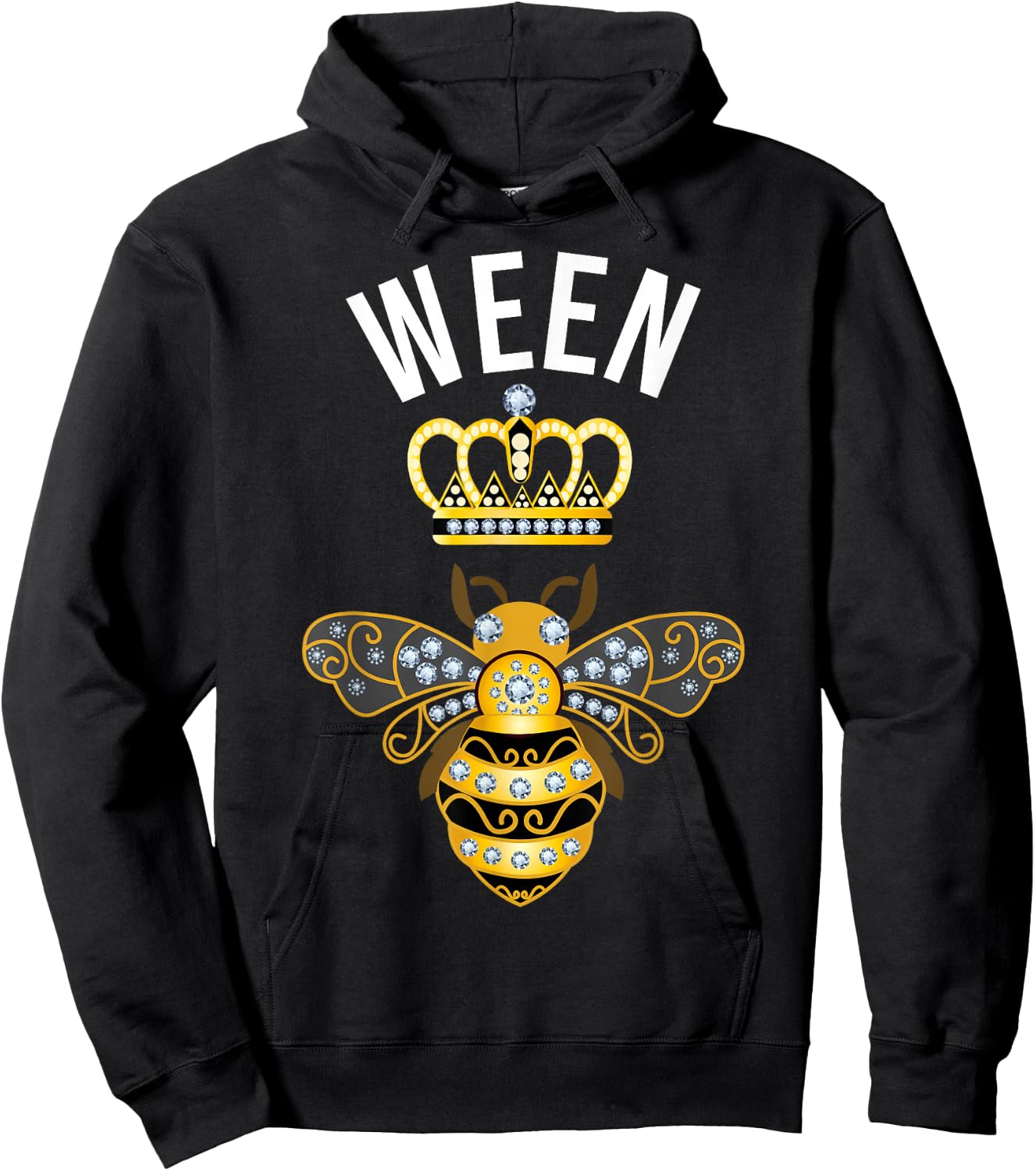 Ween Name Ween Birthday Gifts Queen Crown Bee Ween Hoodie - Hoodie | Black