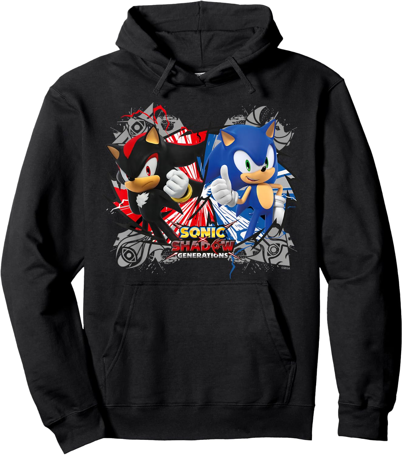 Sonic the Hedgehog, Sonic X Shadow Generations Rivals , black Hoodie - Hoodie | Black