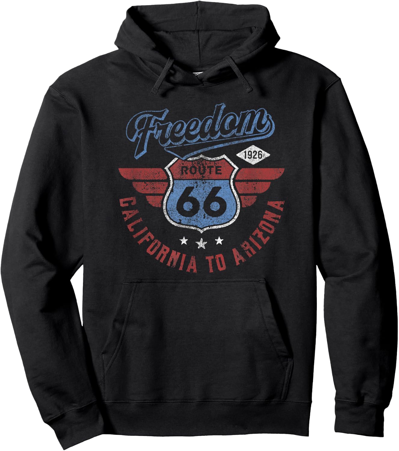 Trendy Route 66 Freedom California to Arizona 1926 , black Hoodie - Hoodie | Black