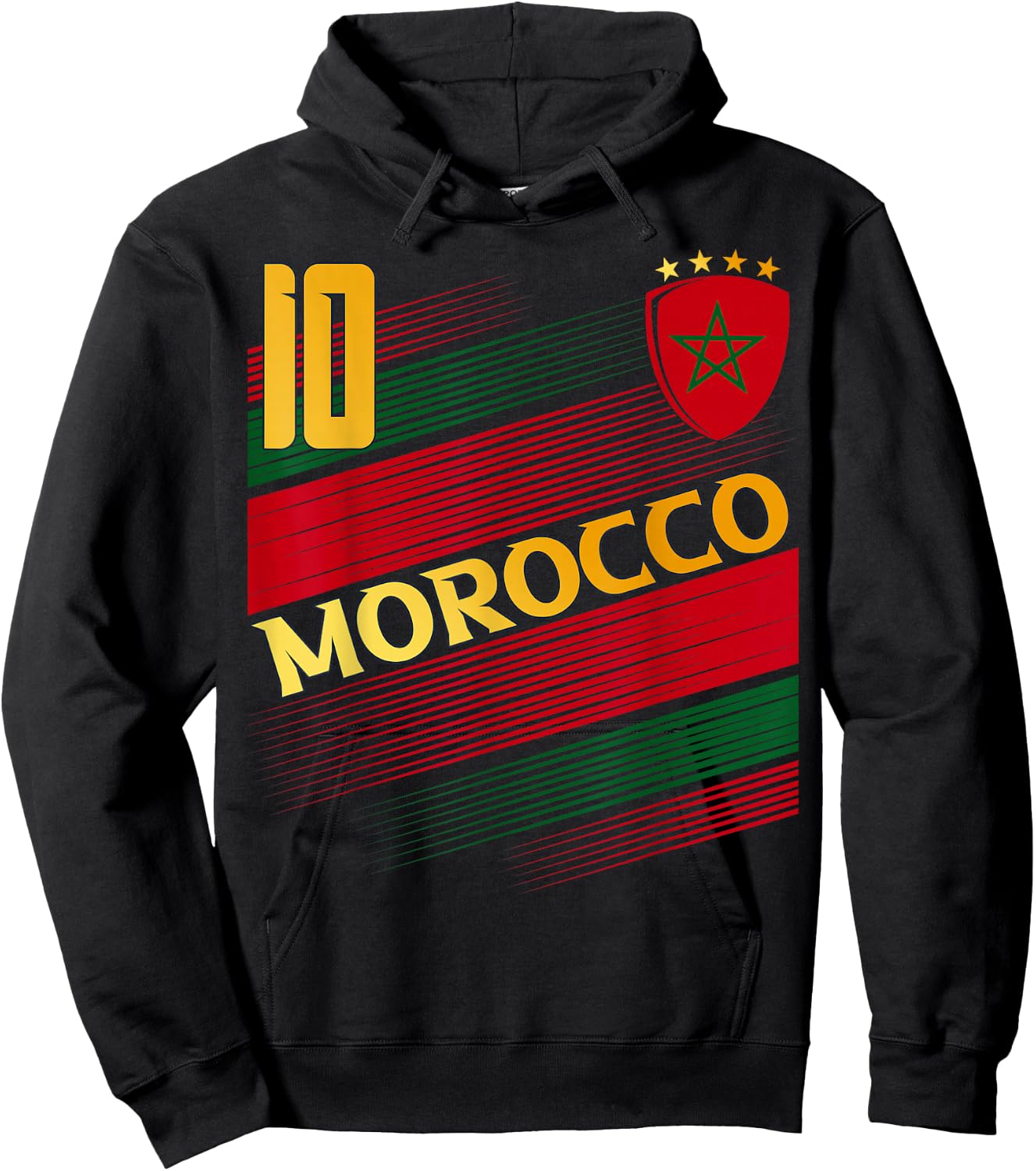 Morocco Flag Moroccan Pride Lovers Hoodie - Hoodie | Black