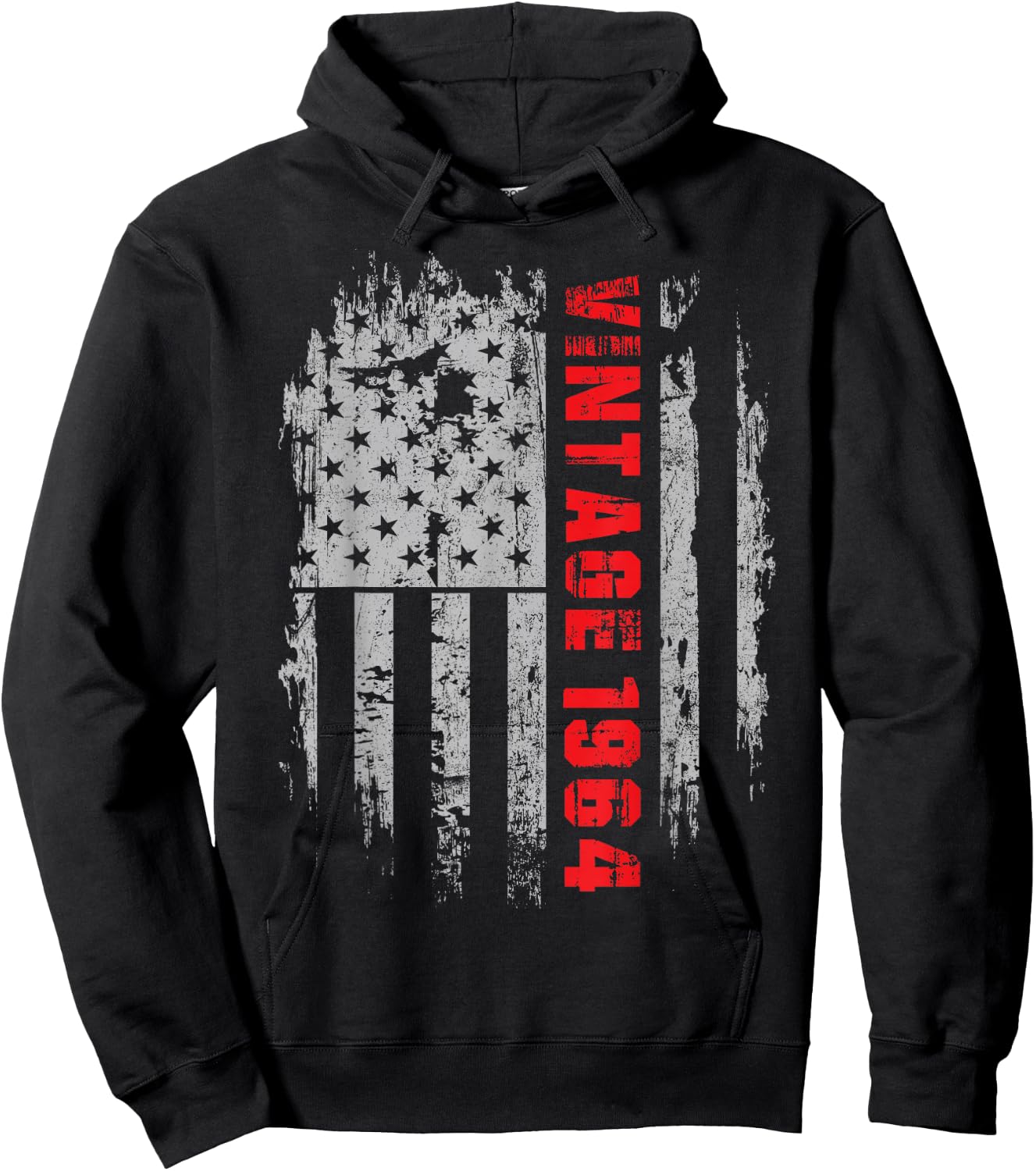 Live Legend 60 years Old Vintage 1964 American Flag Birthday Hoodie - Hoodie | Black