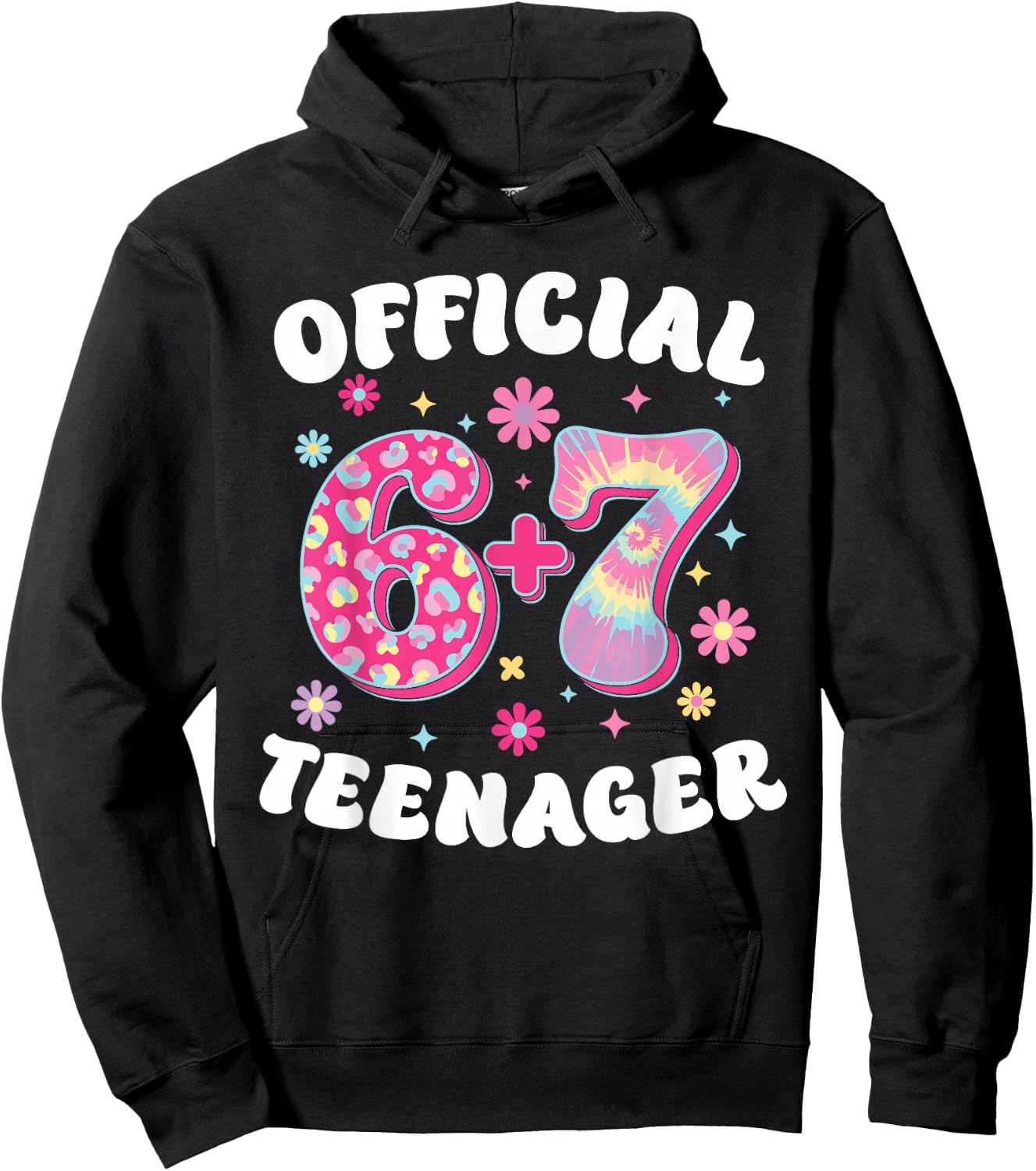 Official 6 Plus 7 Teenager 13 Geburtstag 67 Meme Hoodie - Hoodie | Black