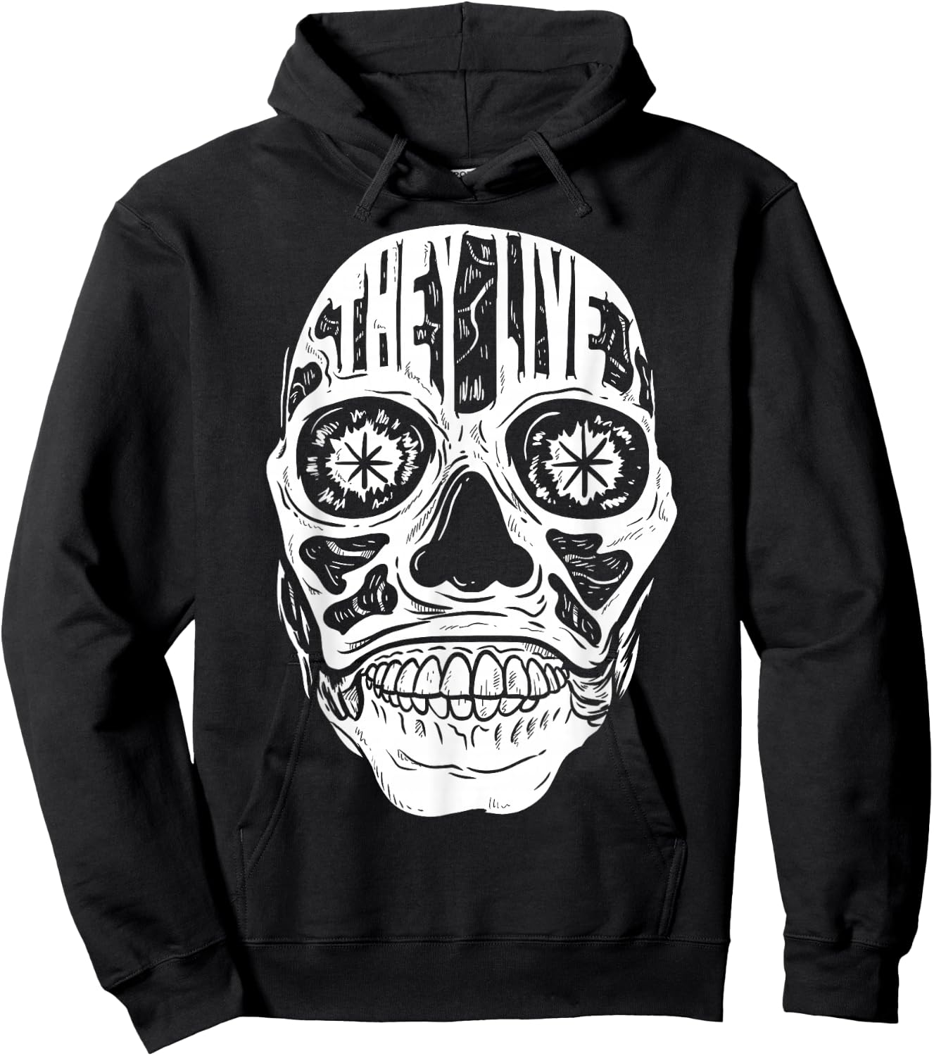 They Live Alien Face Fill Hoodie - Hoodie | Black