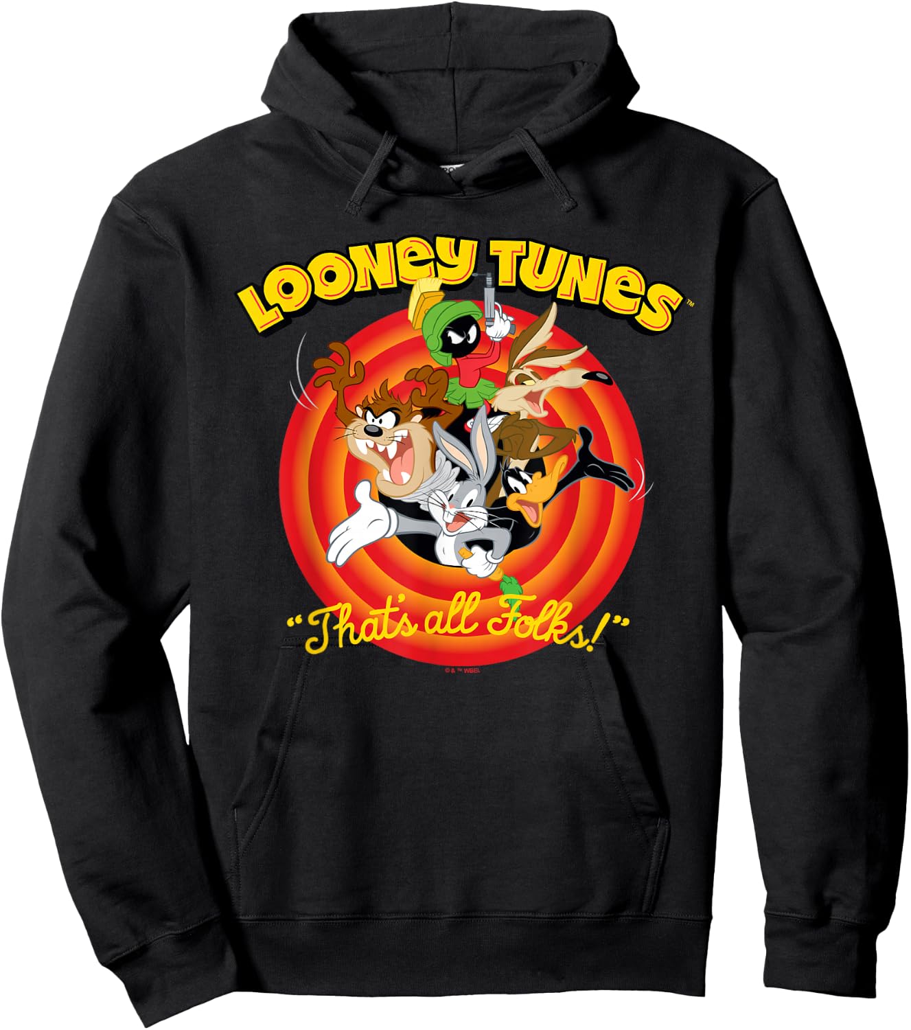 Looney Tunes Group That's All Folks Hoodie - Hoodie | Black