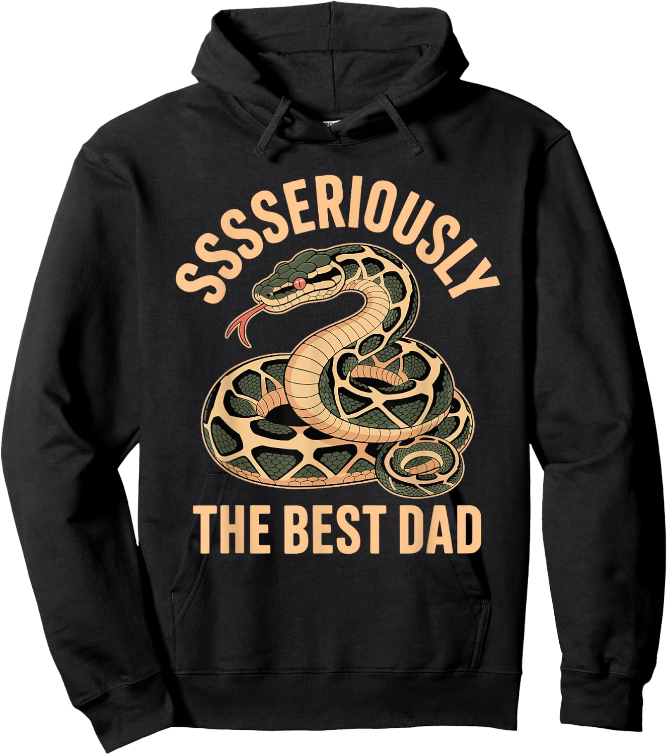 Seriously The Best Dad Reptile Ball Python Funny Snake Hoodie - Hoodie | Black