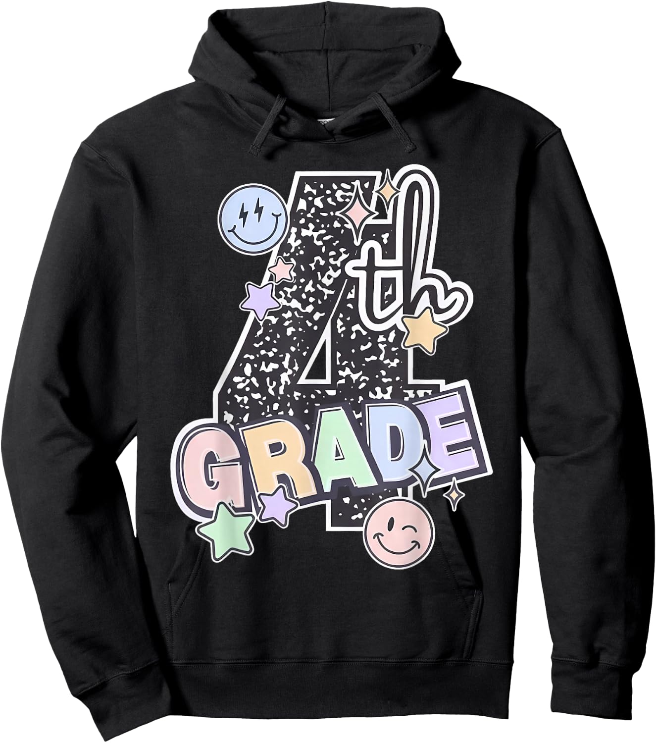 Fourth Grade 4th Grade Composition Notebook Teachers Hoodie - Hoodie | Black