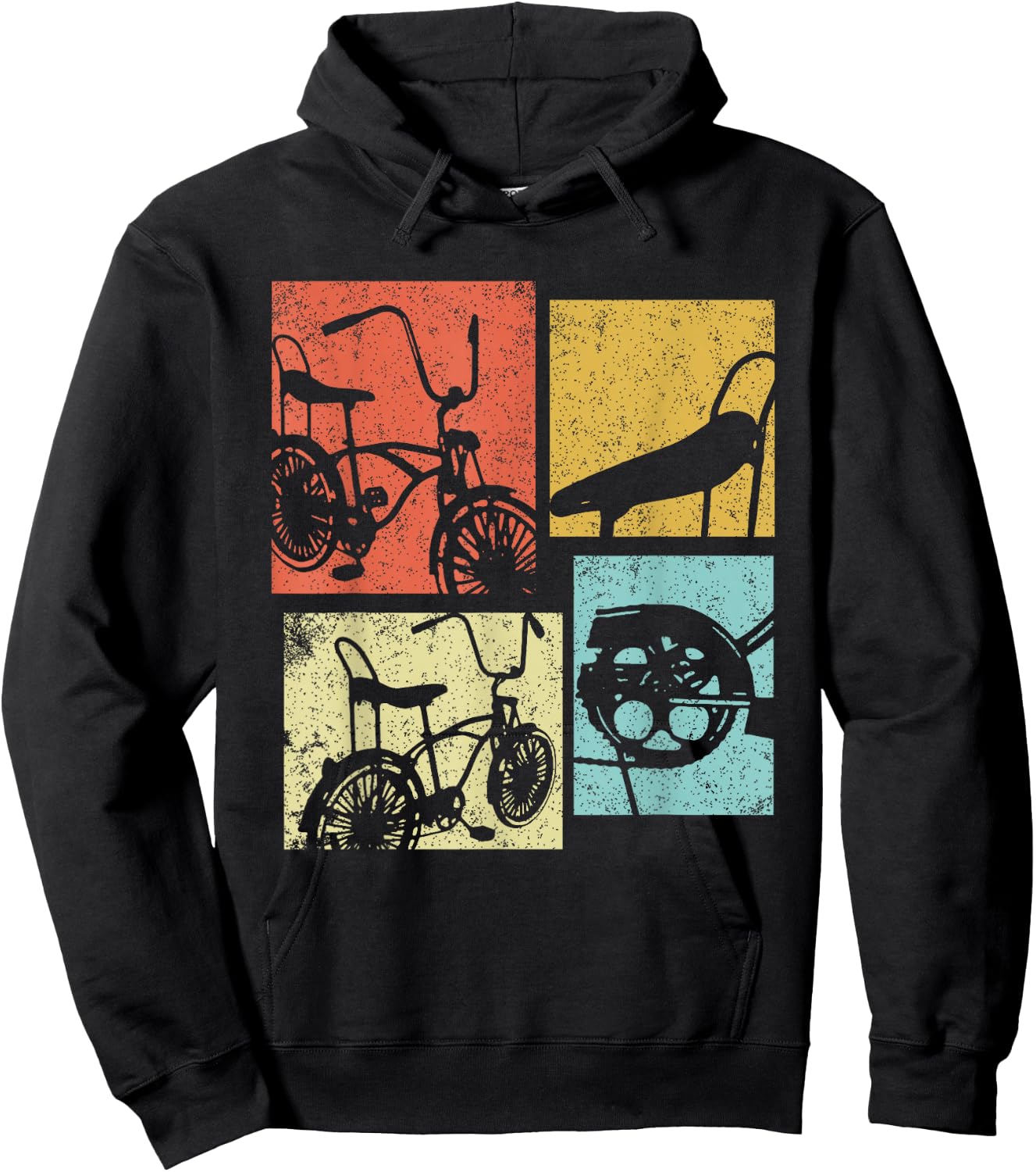 Vintage Low Rider Bicycle Retro Chicano Cholo Lowrider Bike Hoodie - Hoodie | Black