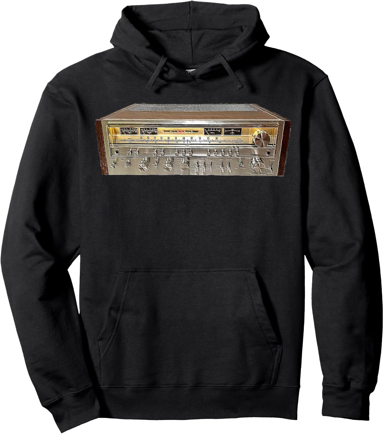 Vintage Stereo Receiver, Audiophile, Hi Fidelity Hoodie - Hoodie | Black