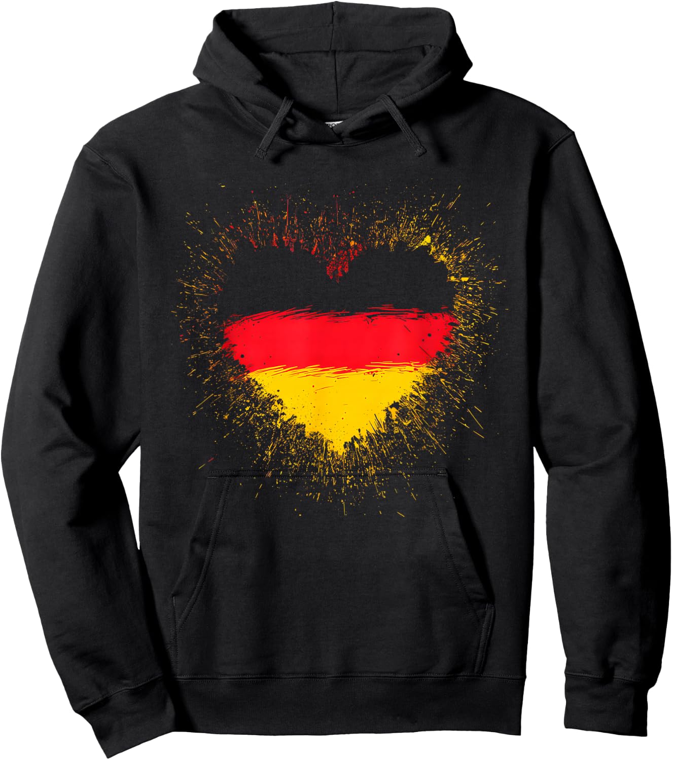 Deutschland Flaggen Herz Deutschland Fan Herren Damen Hoodie - Hoodie | Black