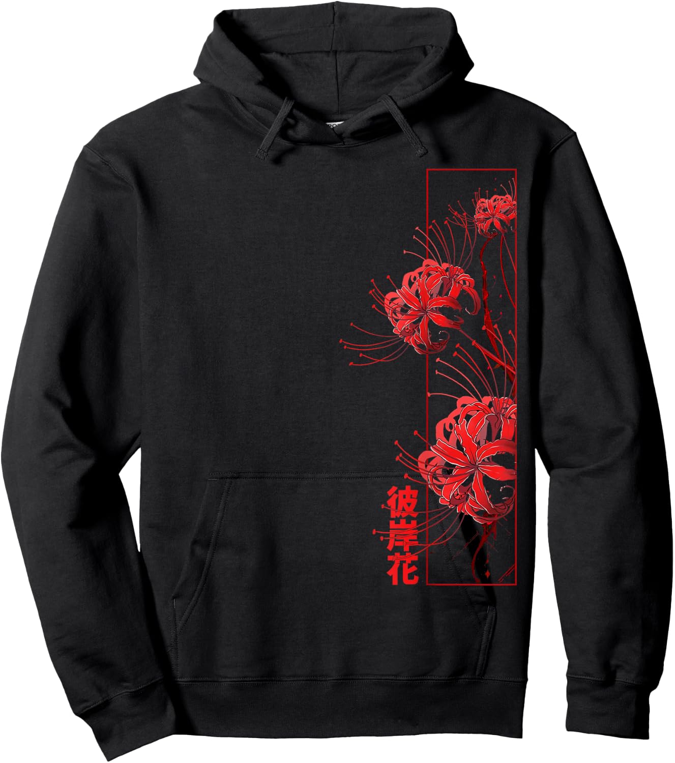 Red Spider Lily Higanbana Japanese Flower Aesthetic Anime Hoodie - Hoodie | Black