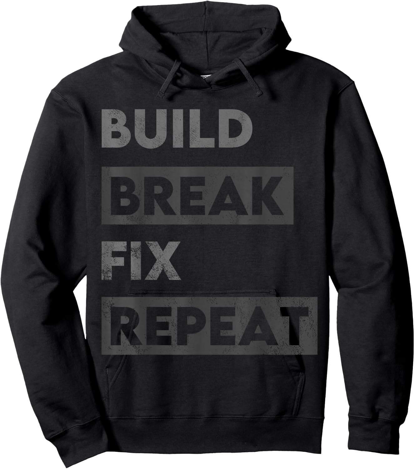 Build Break Fix Repeat Mechanic Bike Builder Hoodie - Hoodie | Black