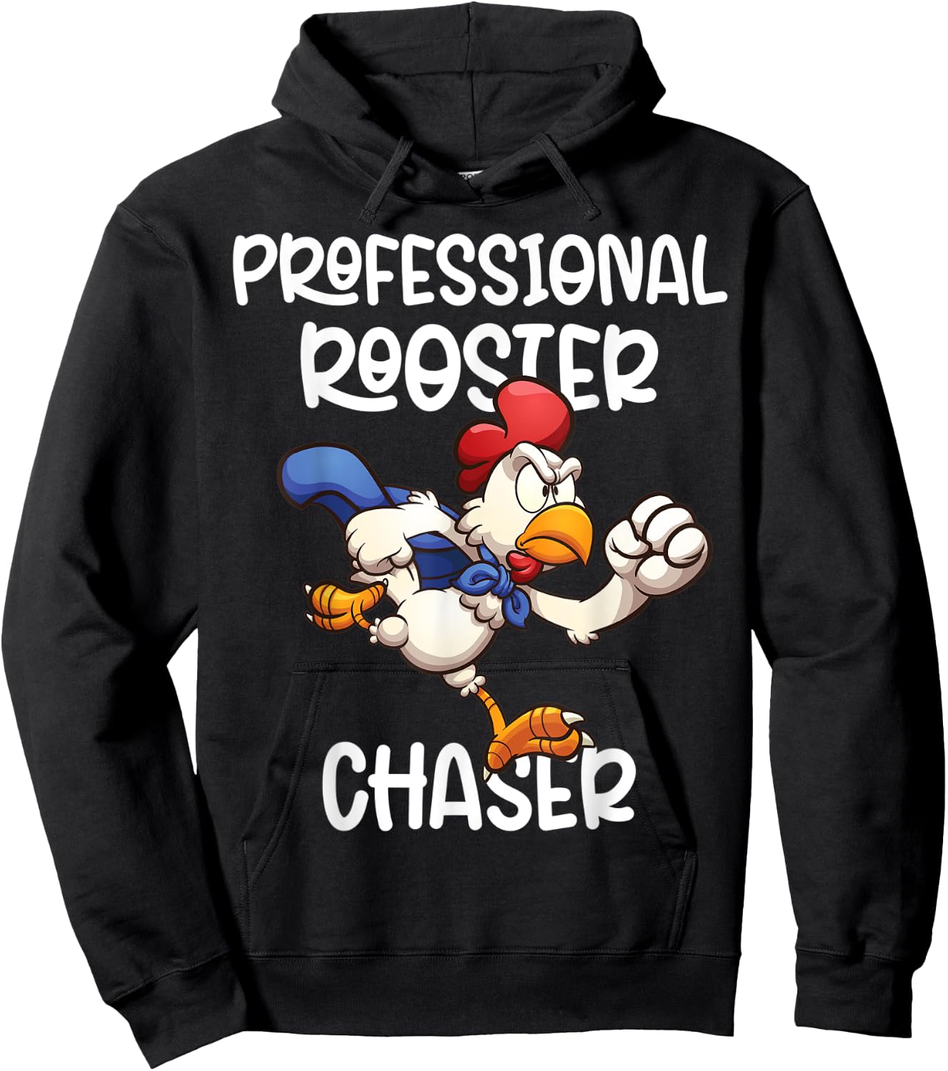 Professional rooster Chaser Funny Farm Farmer Kids Running Hoodie - Hoodie | Black