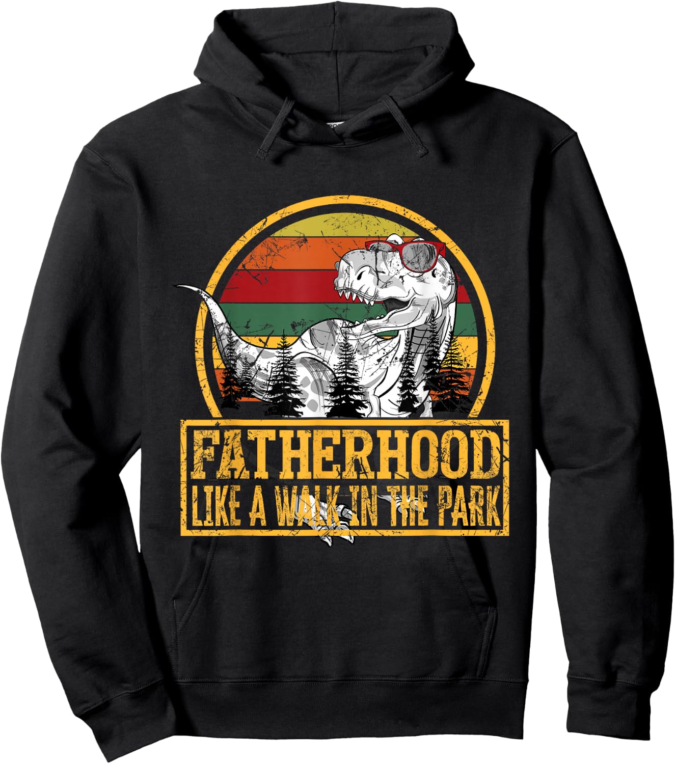 Father's Day Fatherhood Like Walk in the Park Hoodie - Hoodie | Black