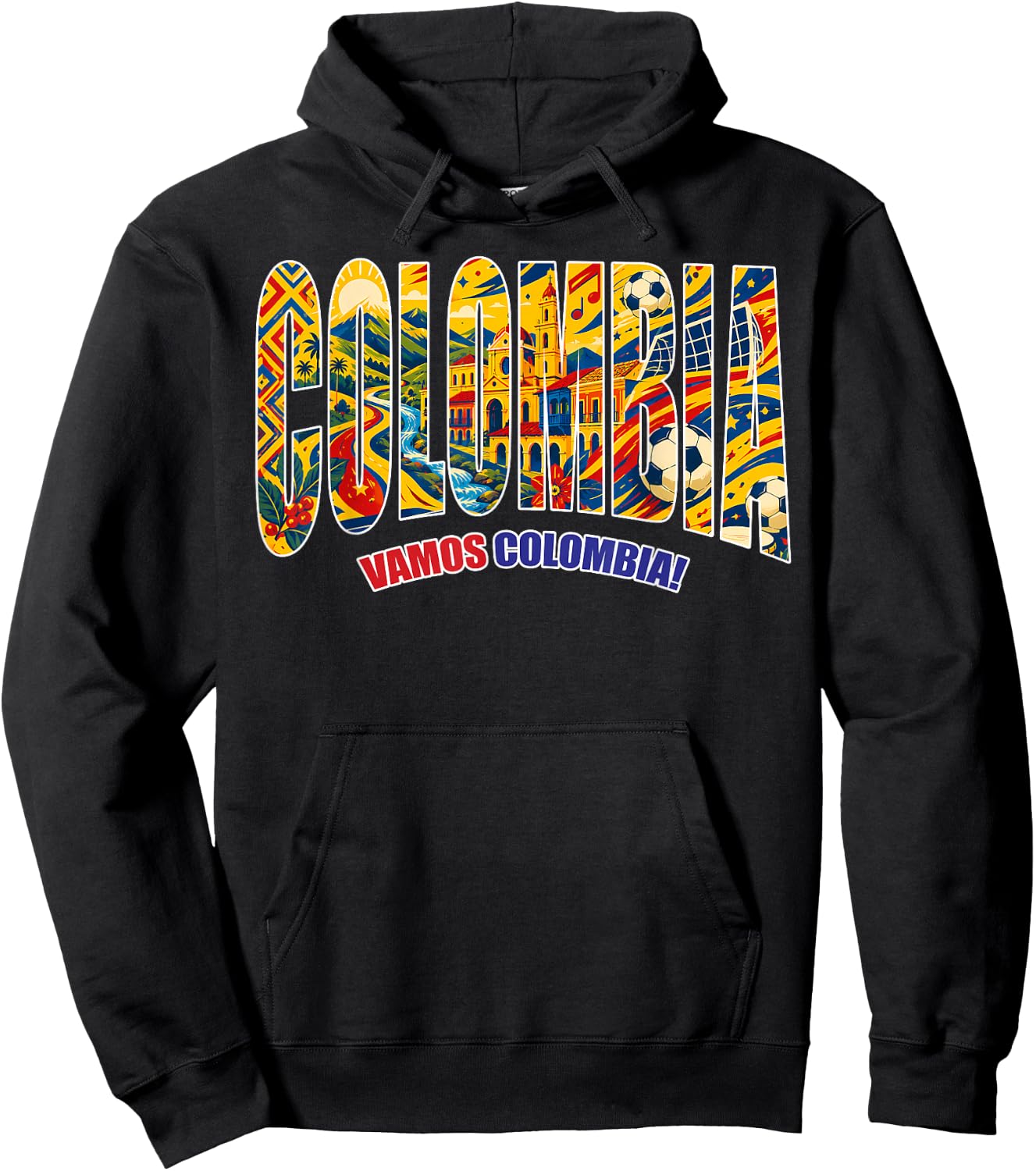 Colombia Country Colombian Flag Women Kids Hoodie - Hoodie | Black