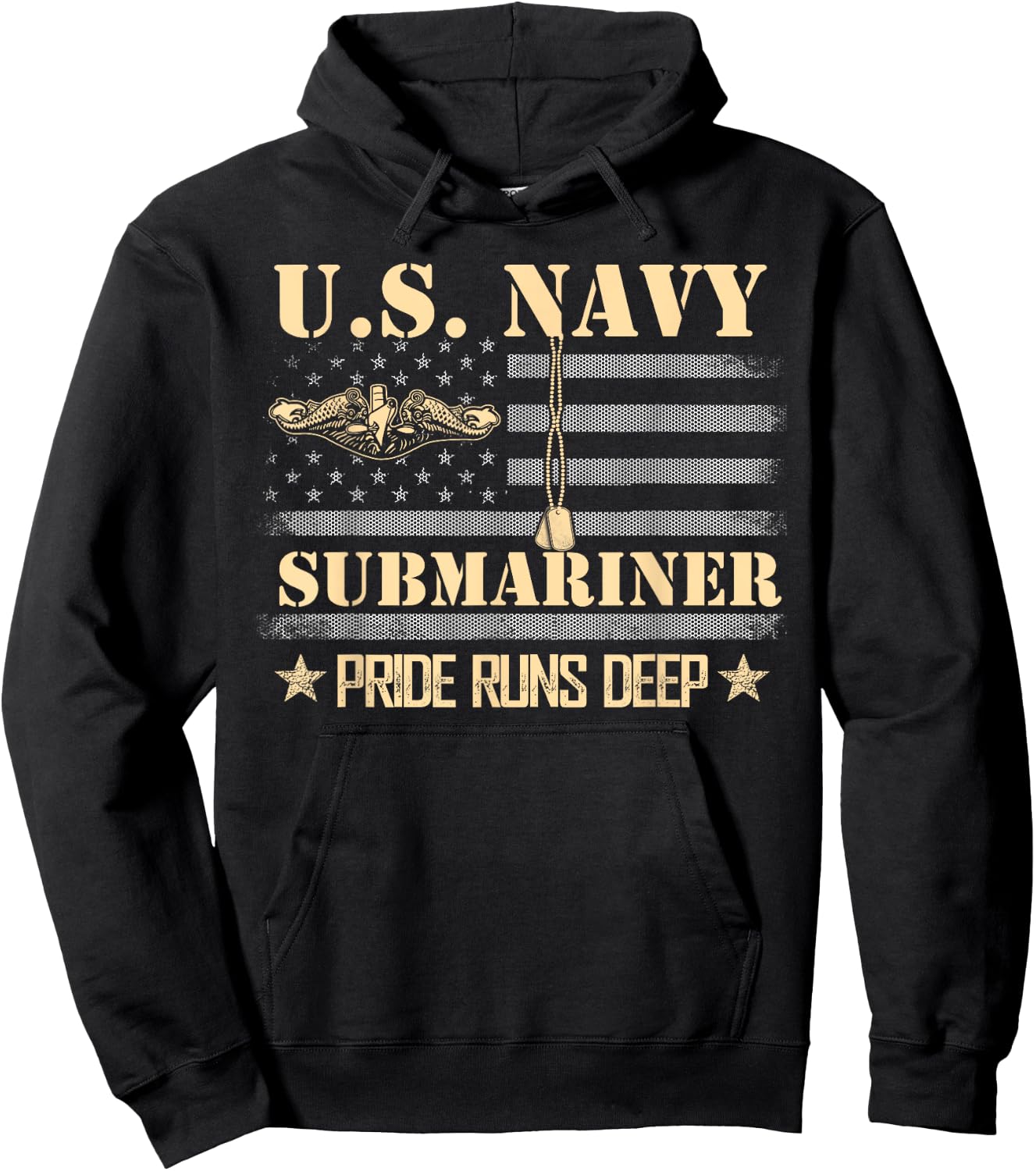 U.S Submarines Veteran Service Military Patriotic Hoodie - Hoodie | Black