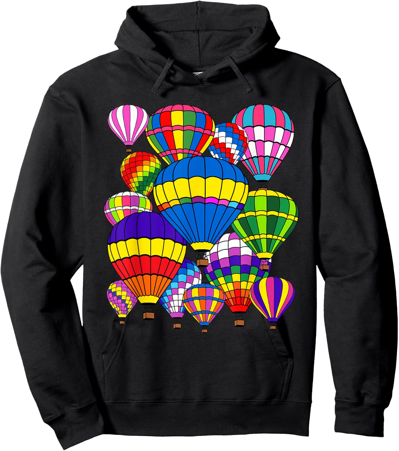 Funny Hot Air Balloon Festival Balloonist Fly Ballooning Hoodie - Hoodie | Black