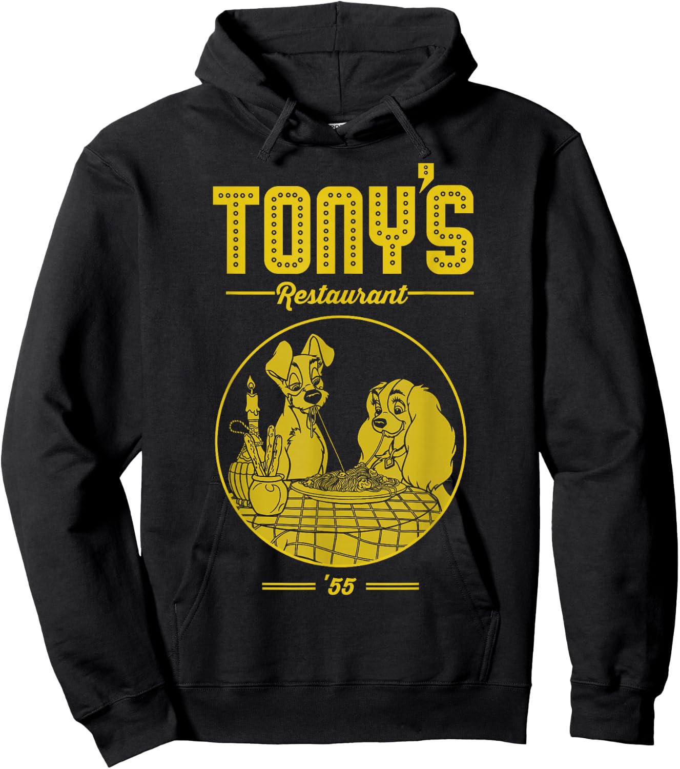 Disney Lady and The Tramp Tony's Restaurant Poster Small Hoodie - Hoodie | Black