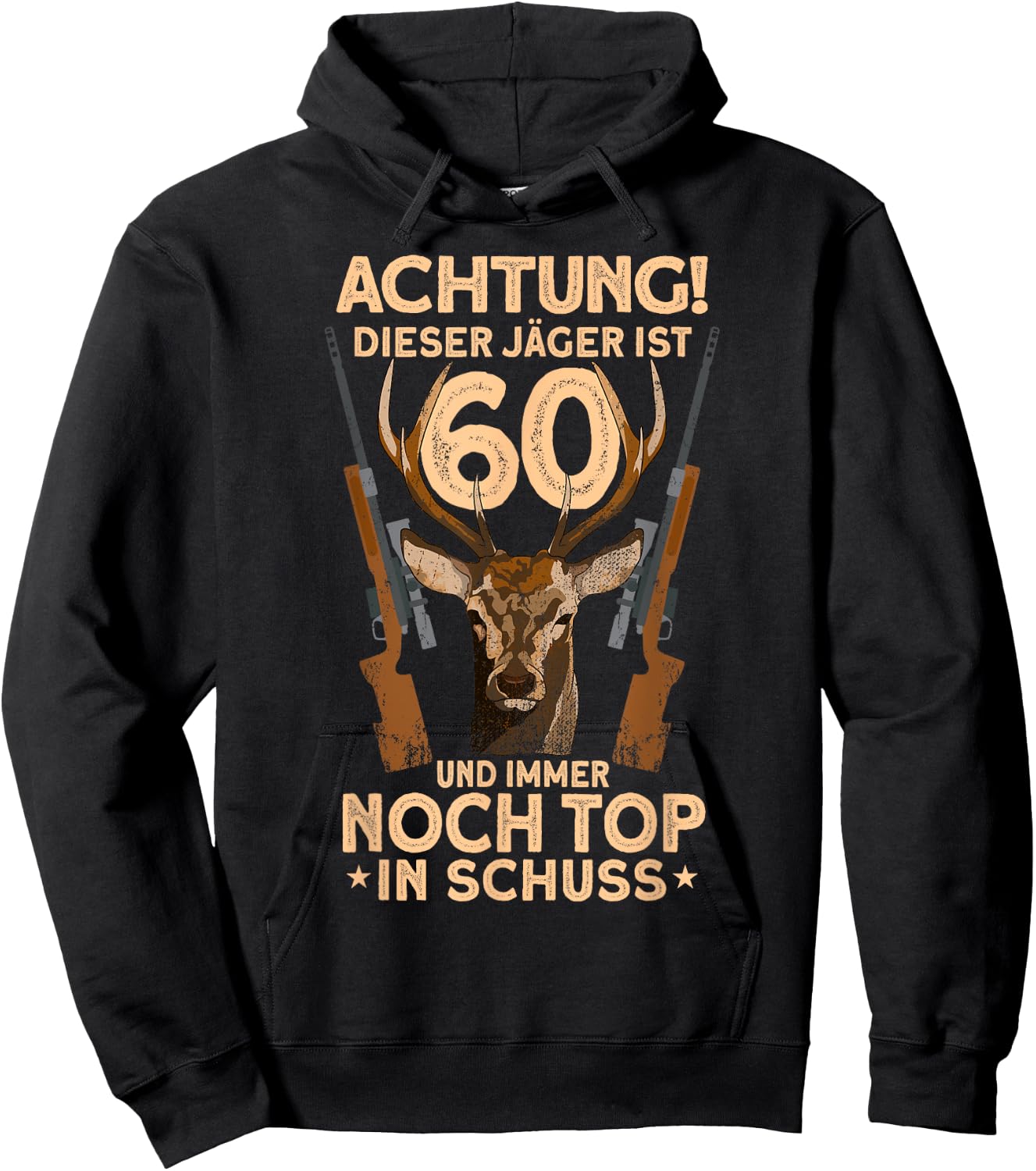 60 Jahre Rehbock Jäger 60. Geburtstag Jagen Hoodie - Hoodie | Black