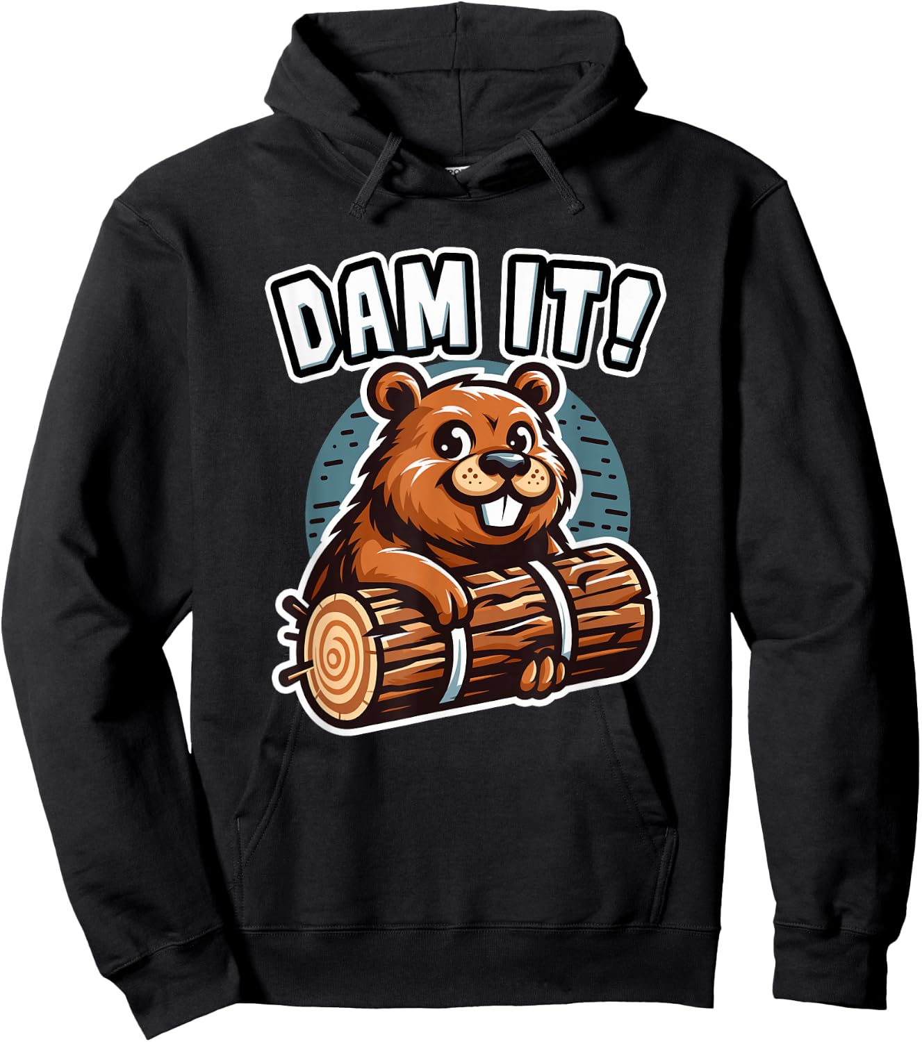 Dam It Beaver Dammit Funny Rodent Beaver Hoodie - Hoodie | Black
