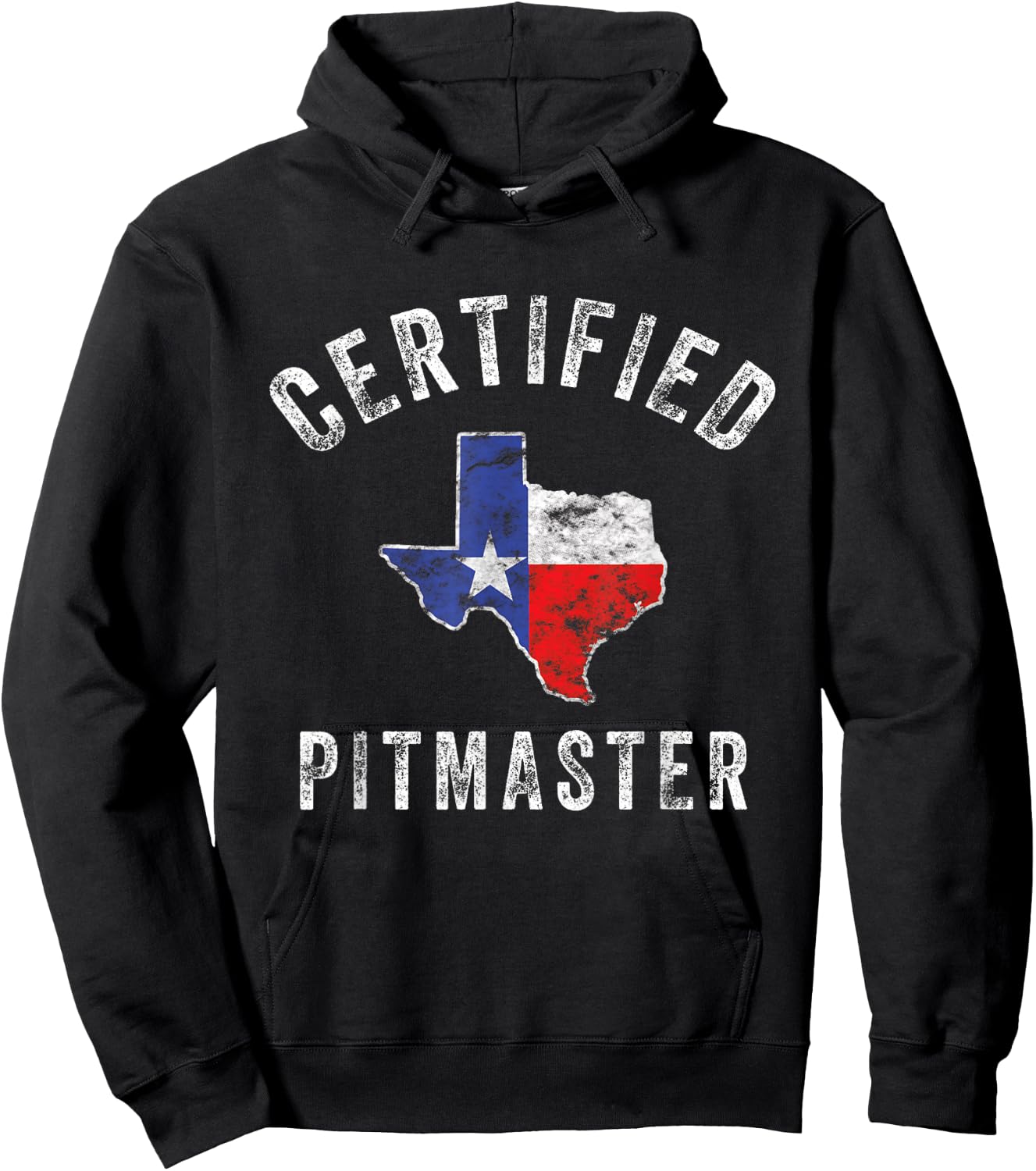 Texas Smoked Meat BBQ Pitmaster Grilling Retro Vintage Gift Hoodie - Hoodie | Black