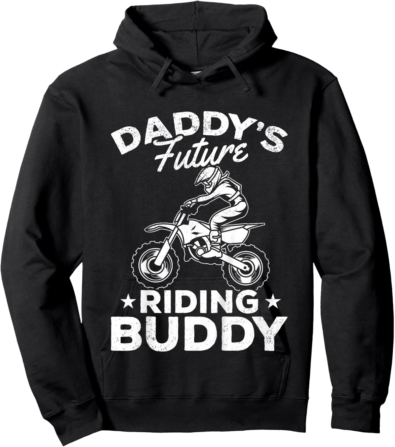 Daddy's Future Riding Buddy Motocross Kids Dirt Bike Boy Hoodie - Hoodie | Black