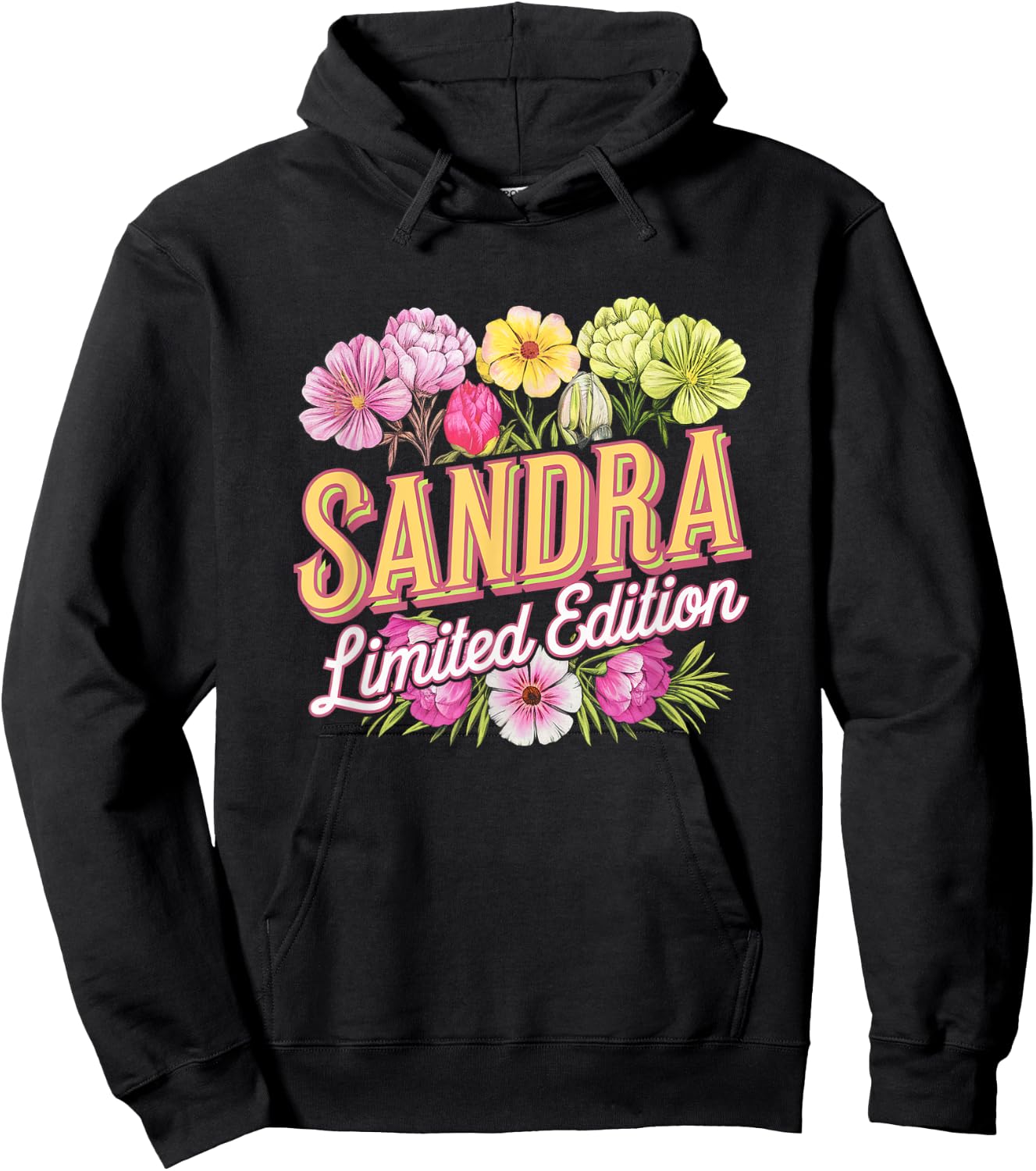 Sandra Limited Edition Vintage Custom Name Wife Grandma Hoodie - Hoodie | Black