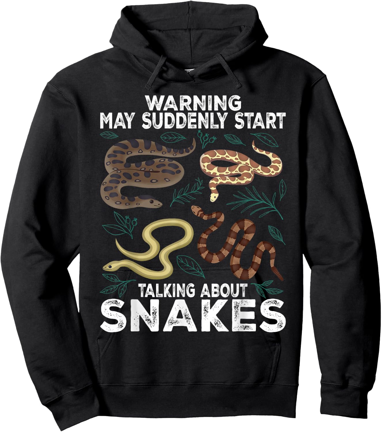Snake Lover Warning May Suddenly Start Talking About Snakes Hoodie - Hoodie | Black