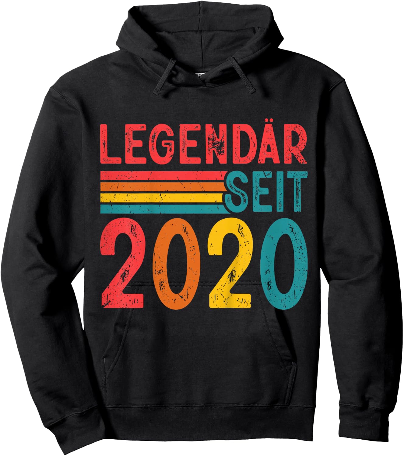 Kinder Legendär Seit 2020 Retro Jungs Mädchen 6. Geburtstagsshirt Hoodie - Hoodie | Black