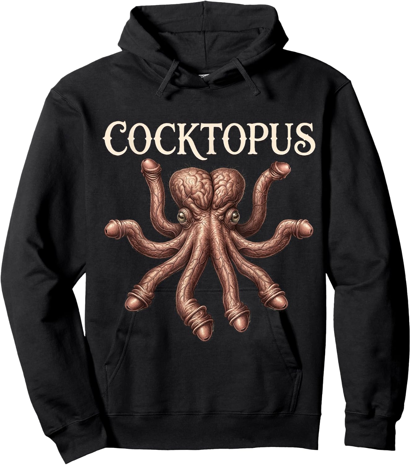 Funny Cocktopus Humorous Men Women Sarcastic Sarcasm Hoodie - Hoodie | Black