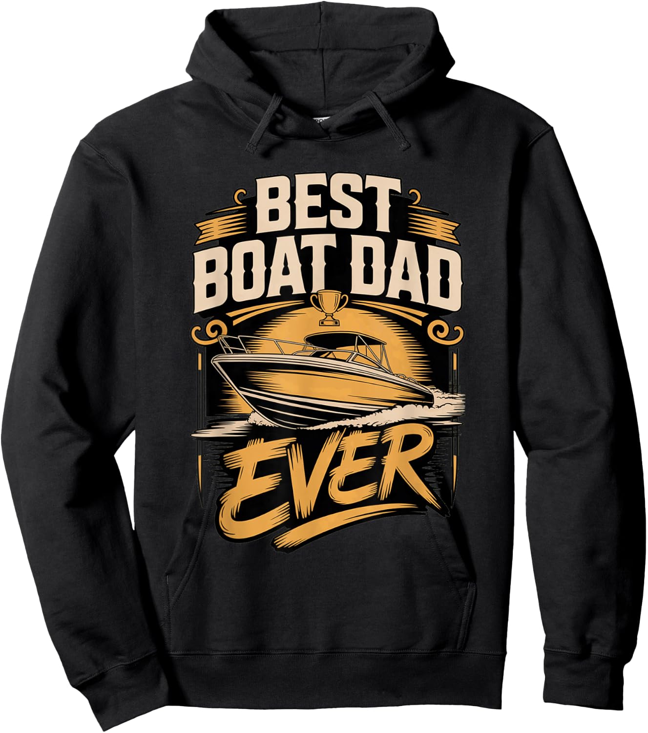 Best Boat Dad Ever Wakeboarding Father Hoodie - Hoodie | Black