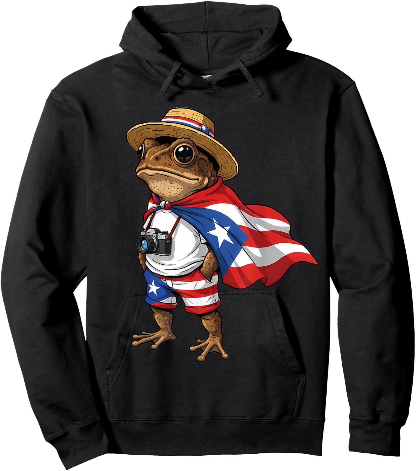 Coqui Frog Puerto Rico Taino Puerto Rican Flag Boricua Hoodie - Hoodie | Black