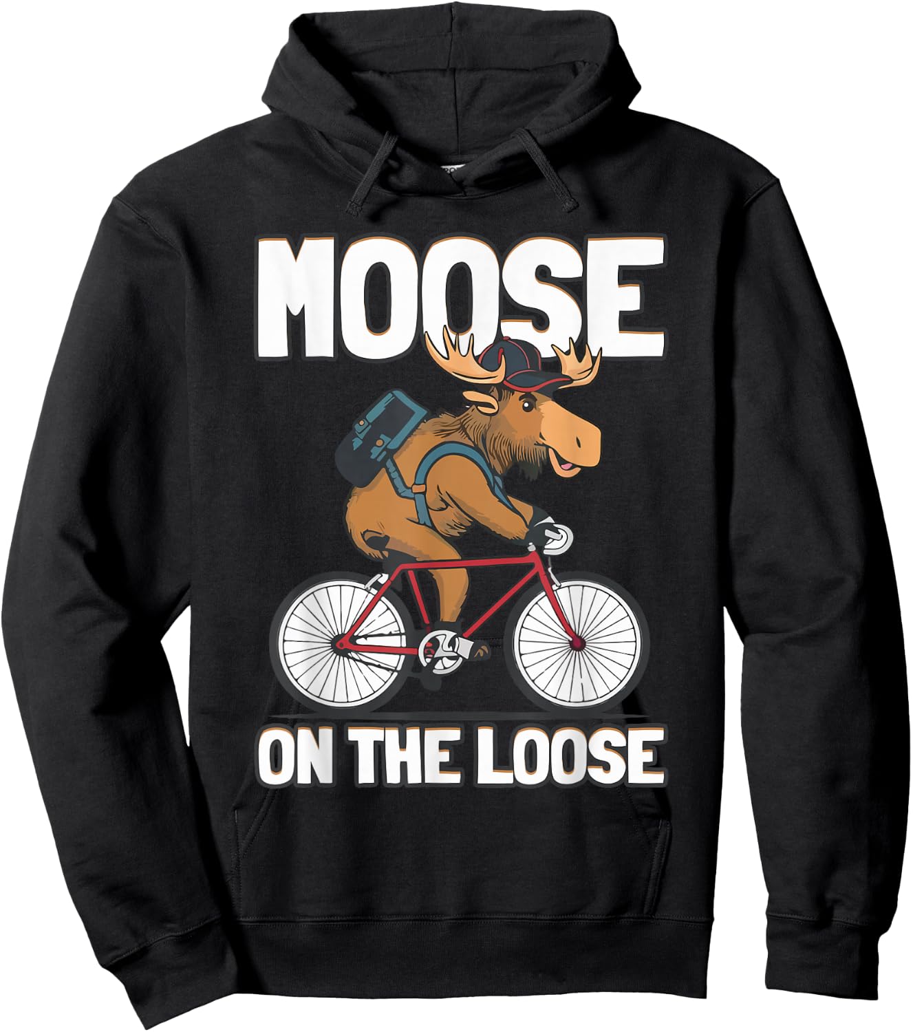 Moose Is Loose Canada Alaska Funny Bigfoot Adventures Hoodie - Hoodie | Black