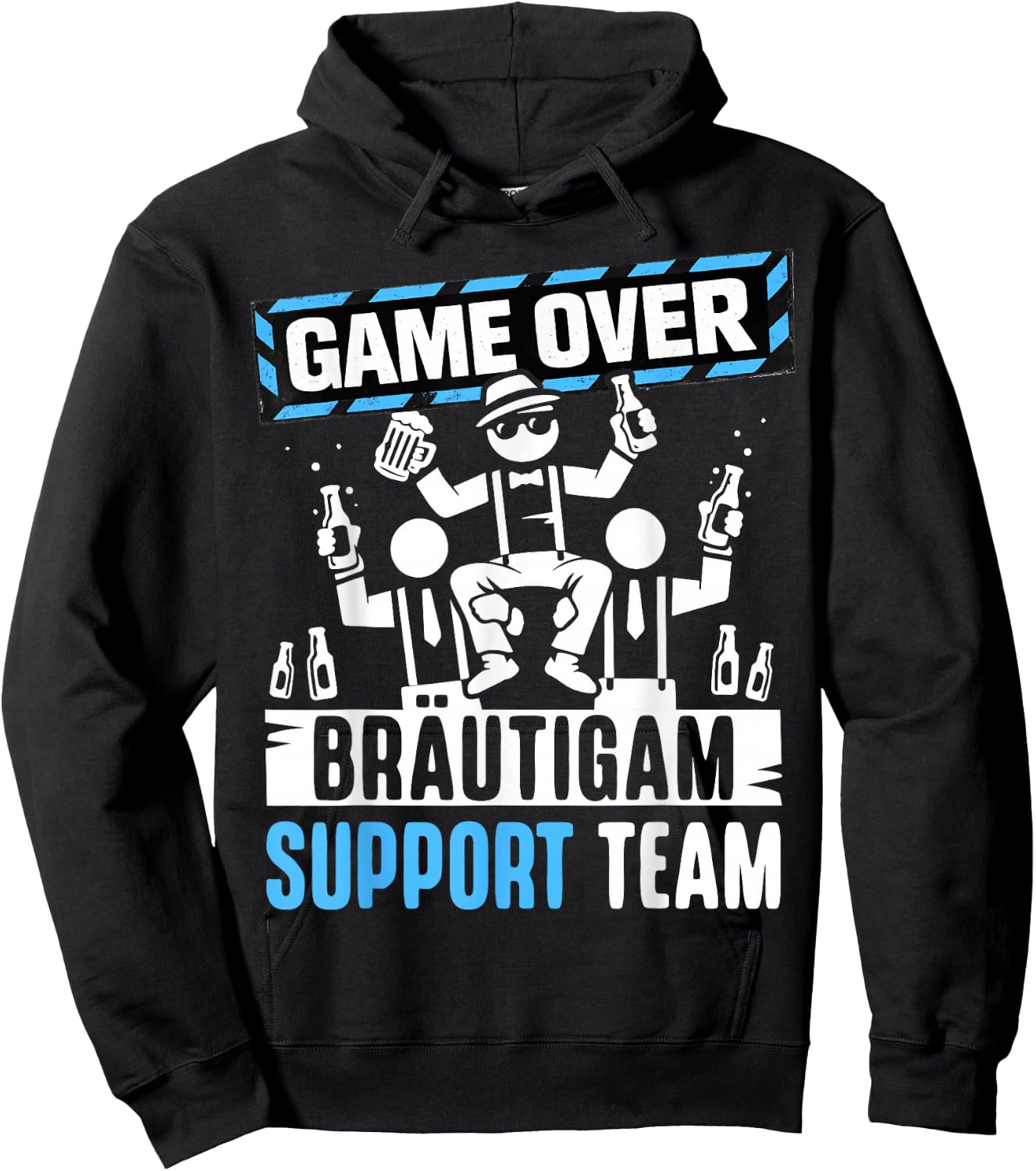 Junggesellenabschied JGA Männer Team Bräutigam JGA Hoodie - Hoodie | Black