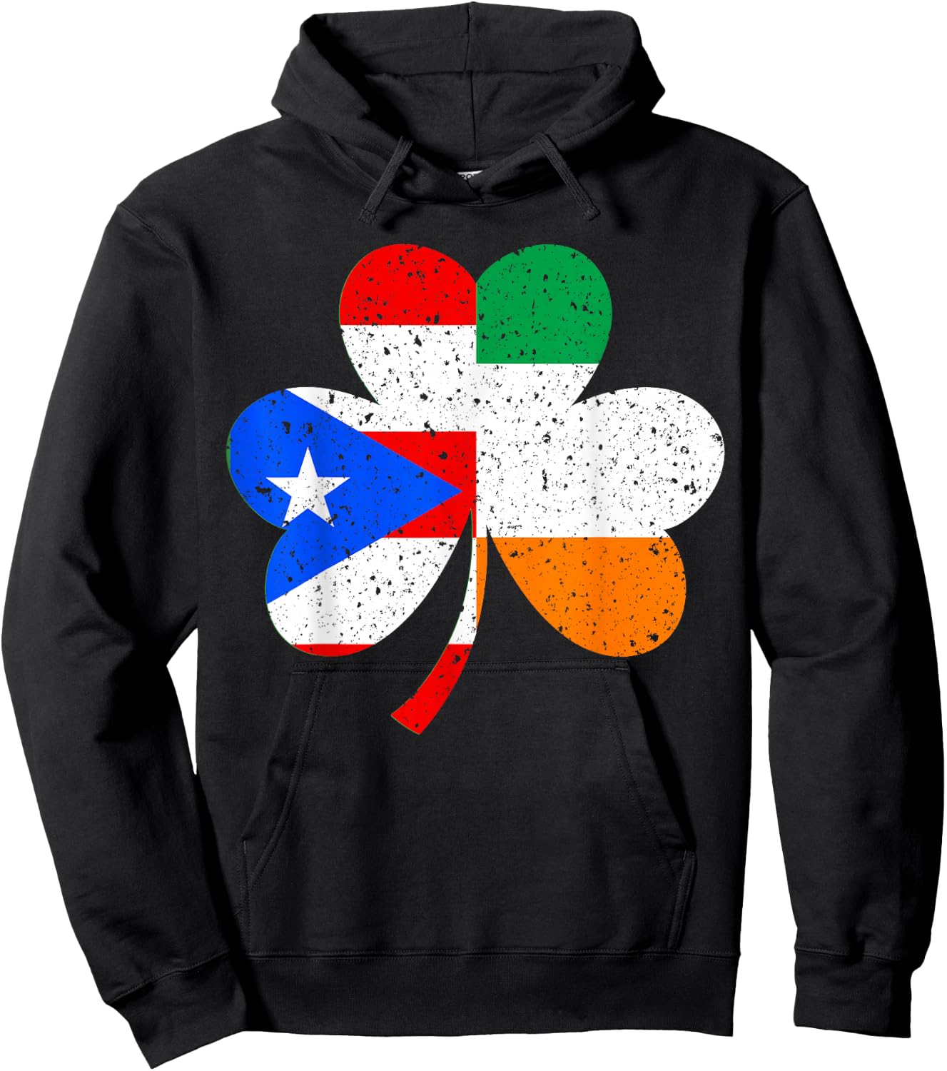 St Patricks Day Ireland Irish Puerto Rican Gift Hoodie - Hoodie | Black