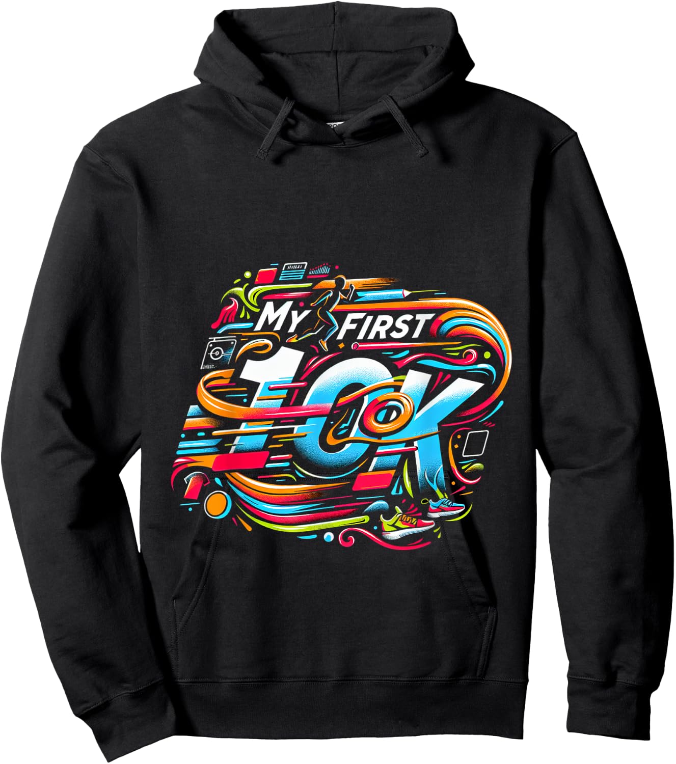 My First 10K Beginner Achievement Marathon Hoodie - Hoodie | Black