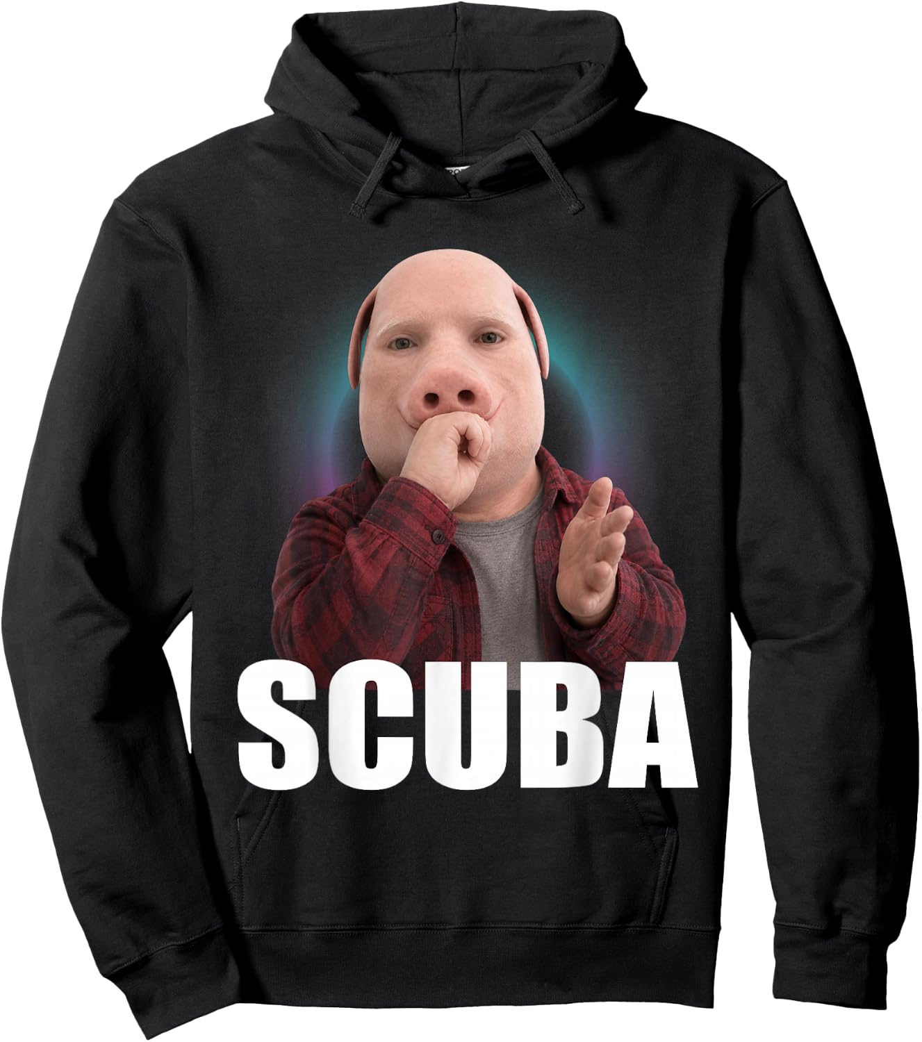 Funny Scuba Dance Meme John Pork BrainRot Hoodie - Hoodie | Black