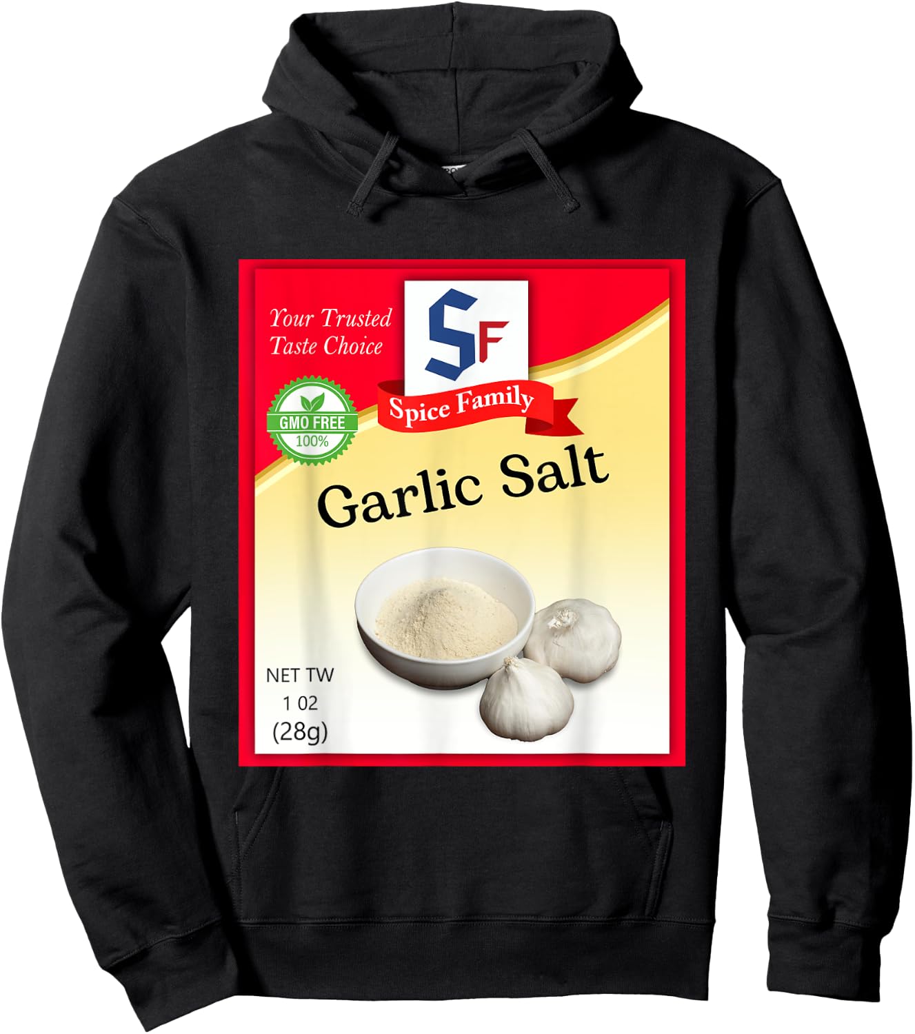 Garlic Salt Condiment Costume Holiday Spice Group Costumes Hoodie - Hoodie | Black