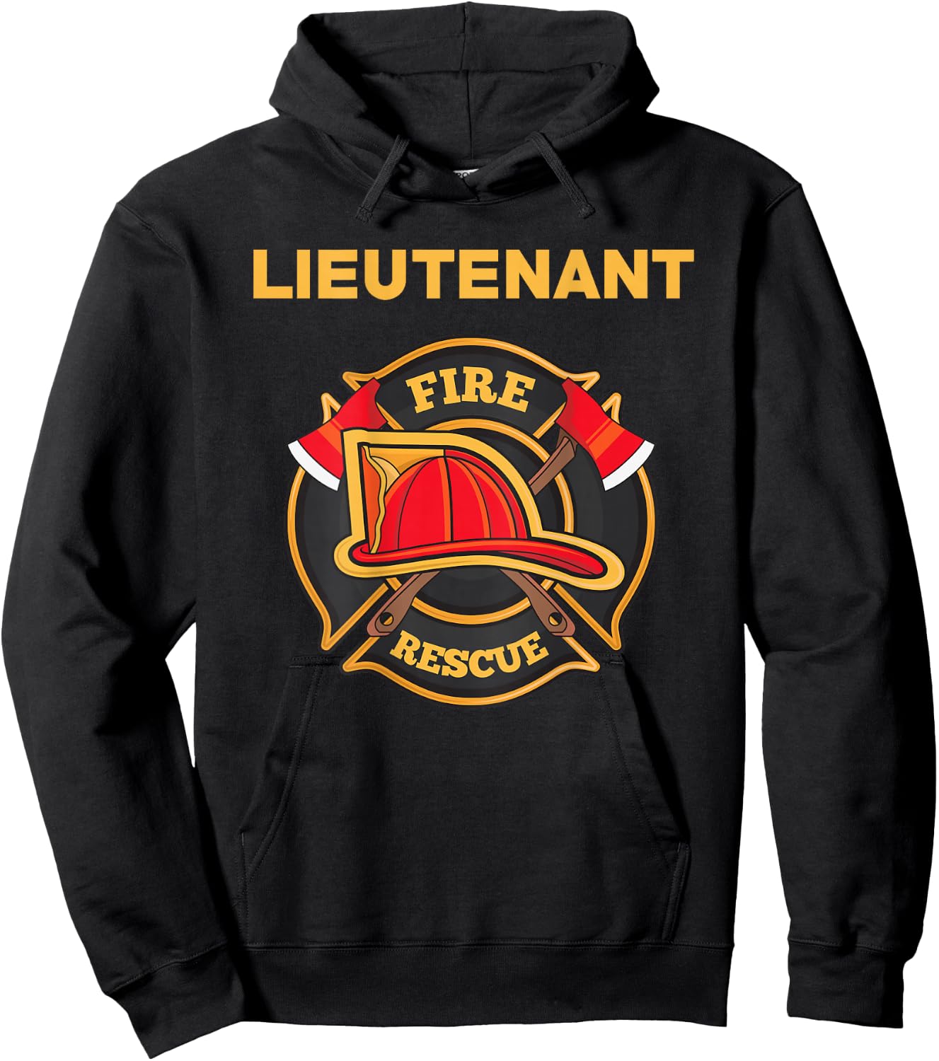 Fire Rescue Lieutenant Department for Firefighters Hoodie - Hoodie | Black