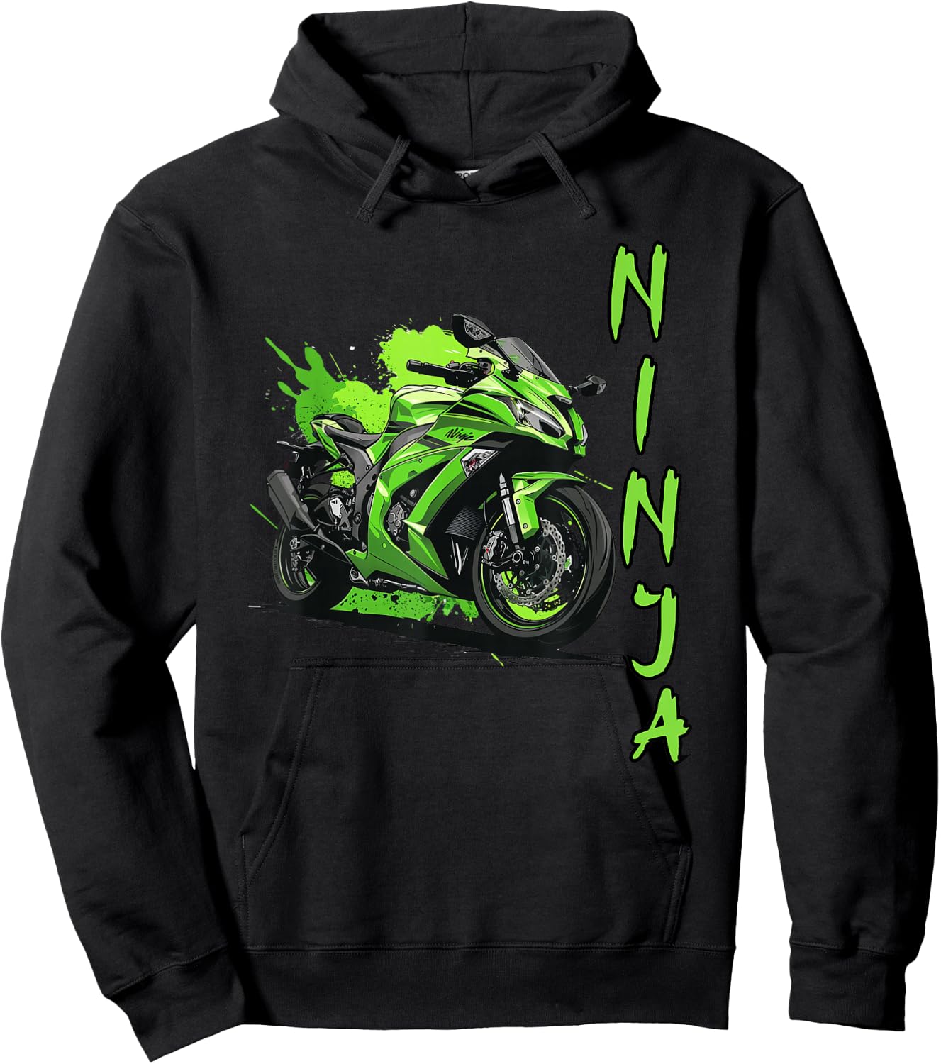 Ninja Motorcycle Sportbike Hoodie - Hoodie | Black
