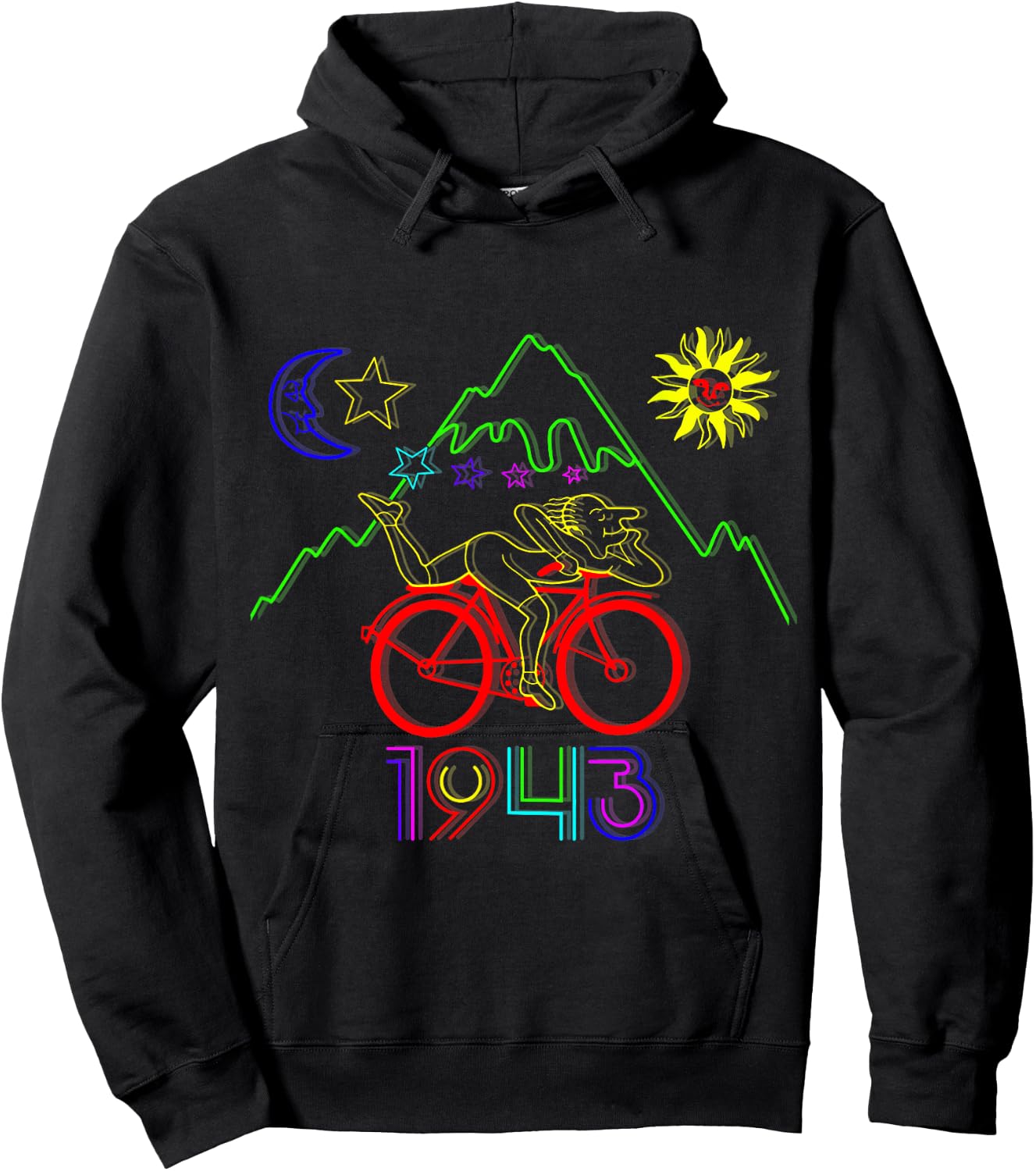 Bicycle Day 1943 LSD Creator Acid Trip , Black, S Hoodie - Hoodie | Black