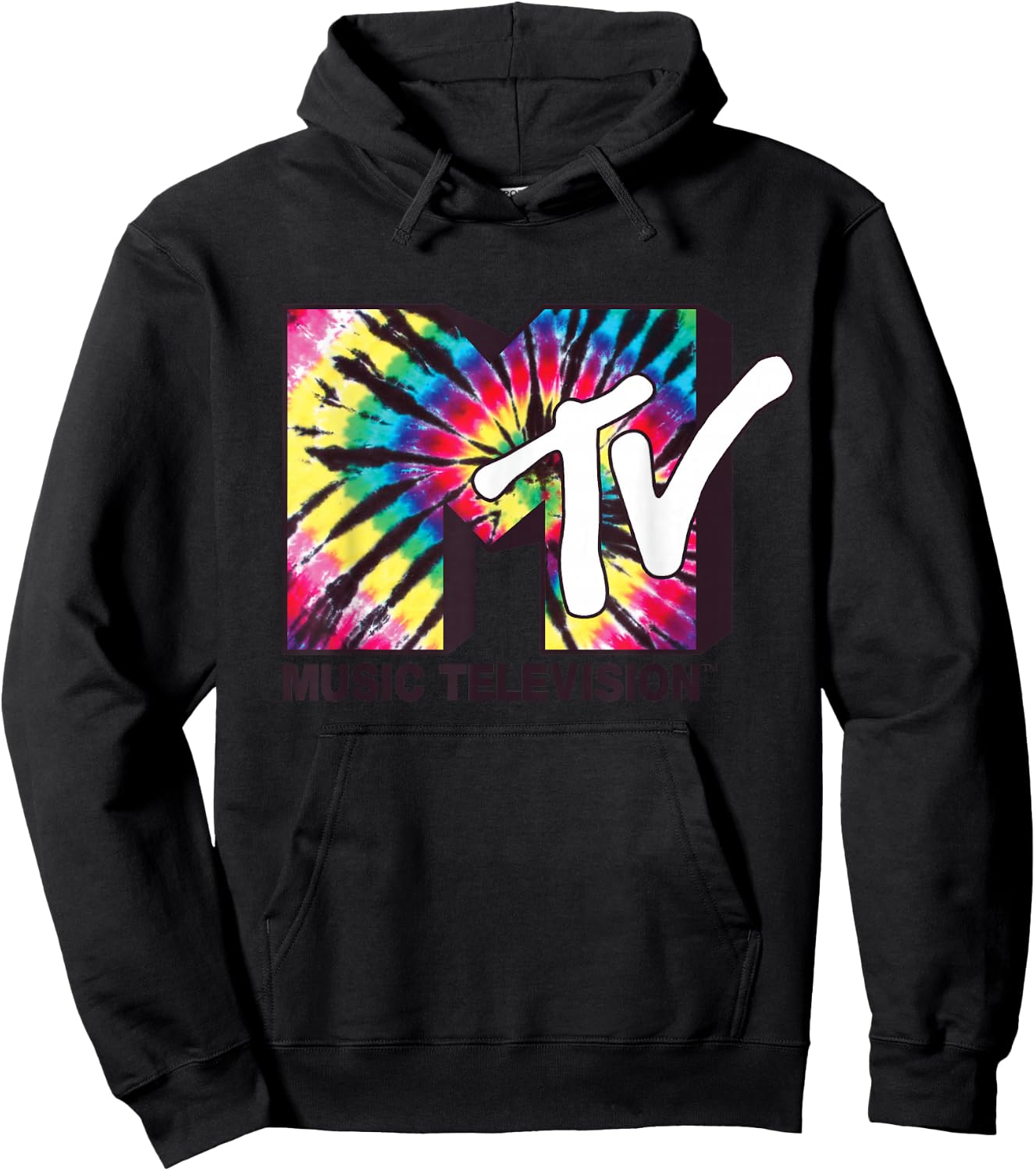 MTV - Tie Dye Logo Hoodie - Hoodie | Black