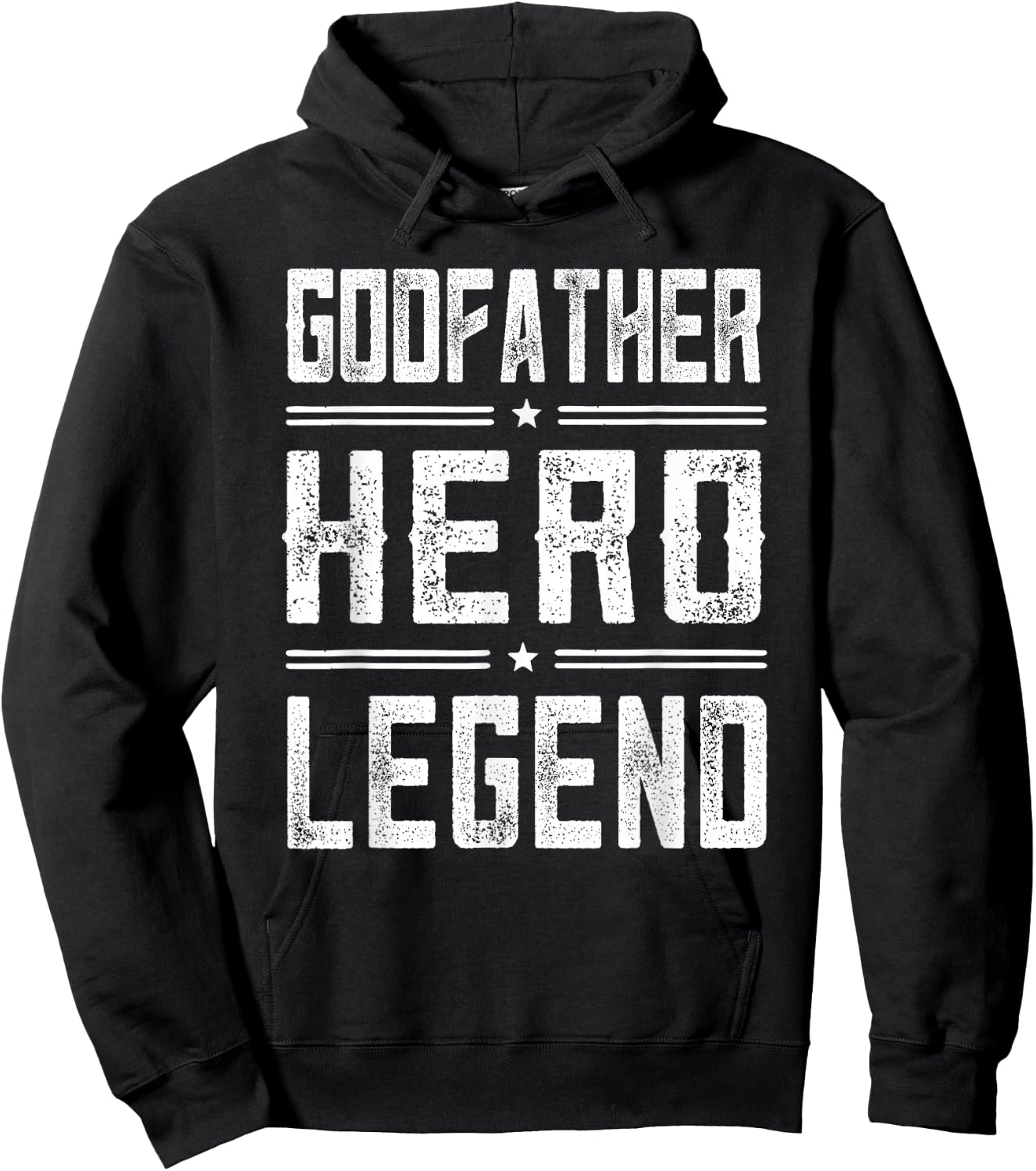 Godfather Hero Legend - Vintage Distressed Godfather Hoodie - Hoodie | Black