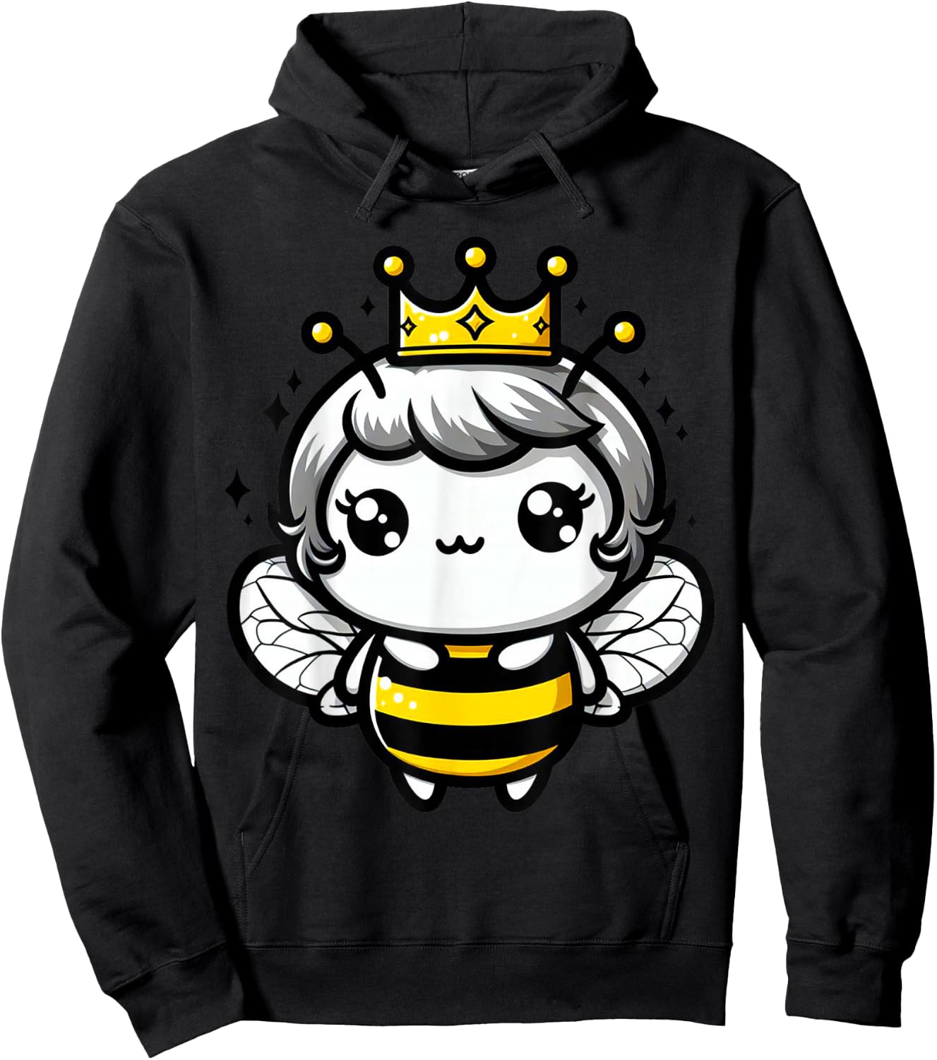 Queen Bee Crown Women Men Girls Honey Hive Bee Keeper Bee Hoodie - Hoodie | Black