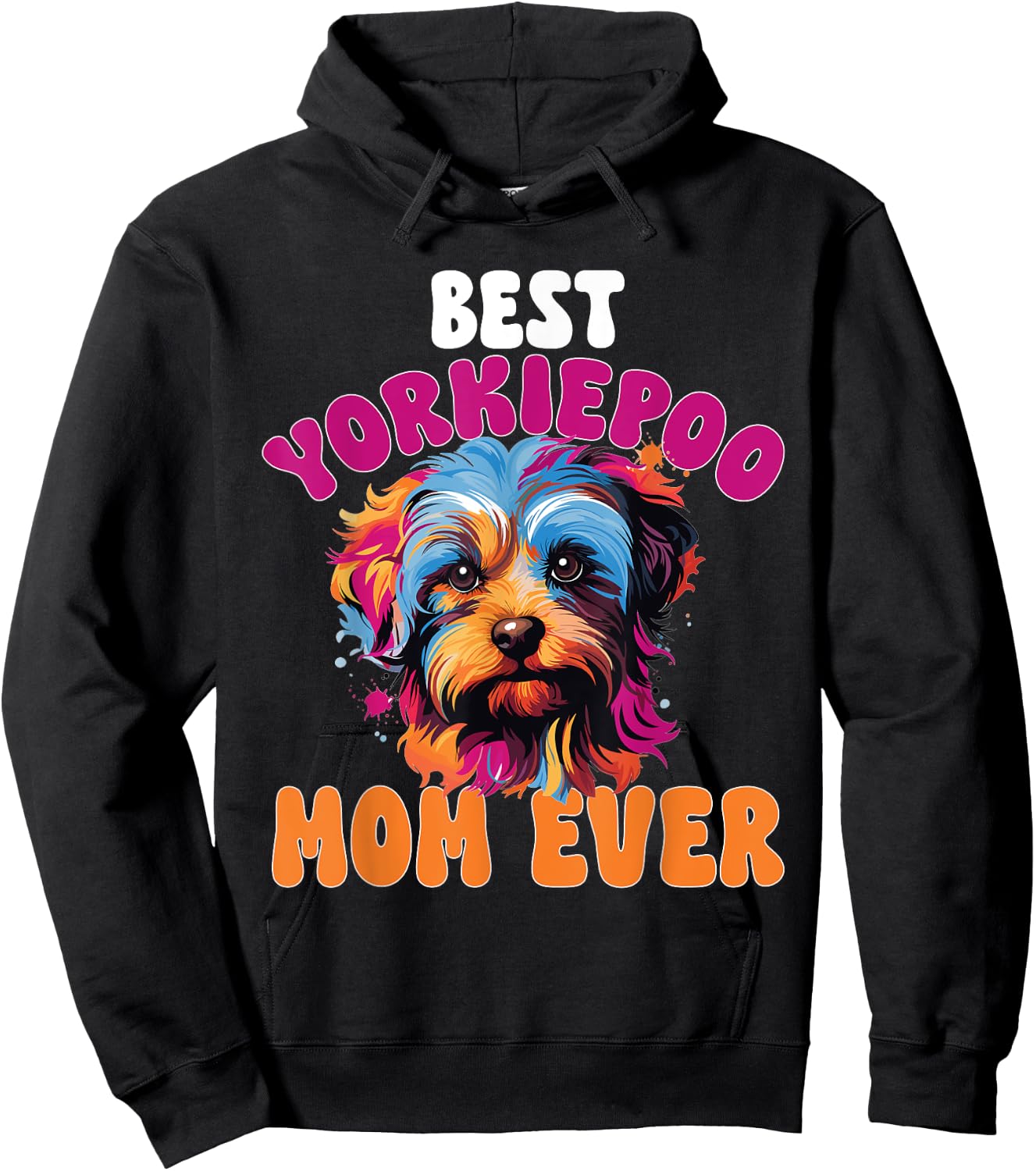 Yorkiepoo Dog Breed Pet Best Yorkiepoo Mom ever Women Kids Hoodie - Hoodie | Black