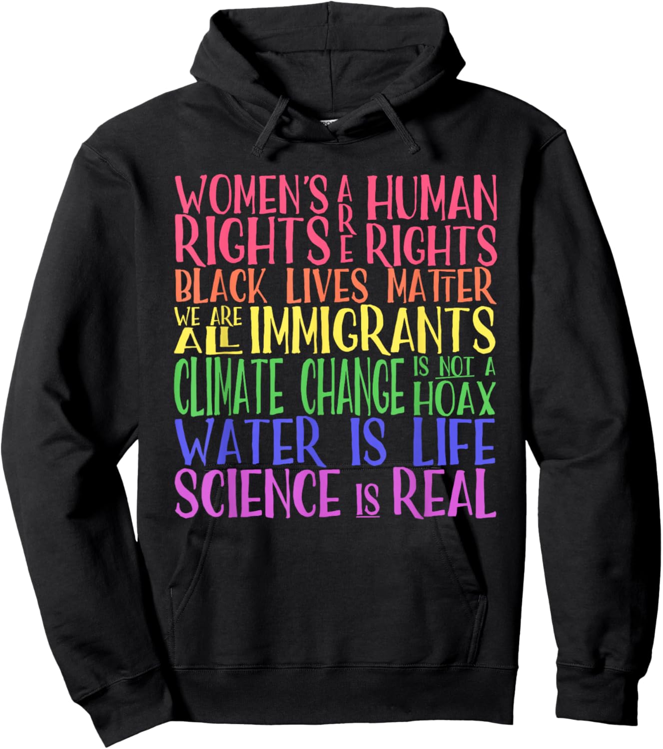 Bethcentral Political Gifts - United We Are Stronger - Women's Political Protest - Blue - Small - Short Sleeve - Classic Fit - Cotton 50%, Rayon 50% Hoodie - Hoodie | Black